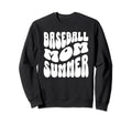 Baseball Mom Summer Groovy Mothers Sweatshirt - Trendy Graphic Men Women - T-Shirt, Sweatshirt, Hoodie