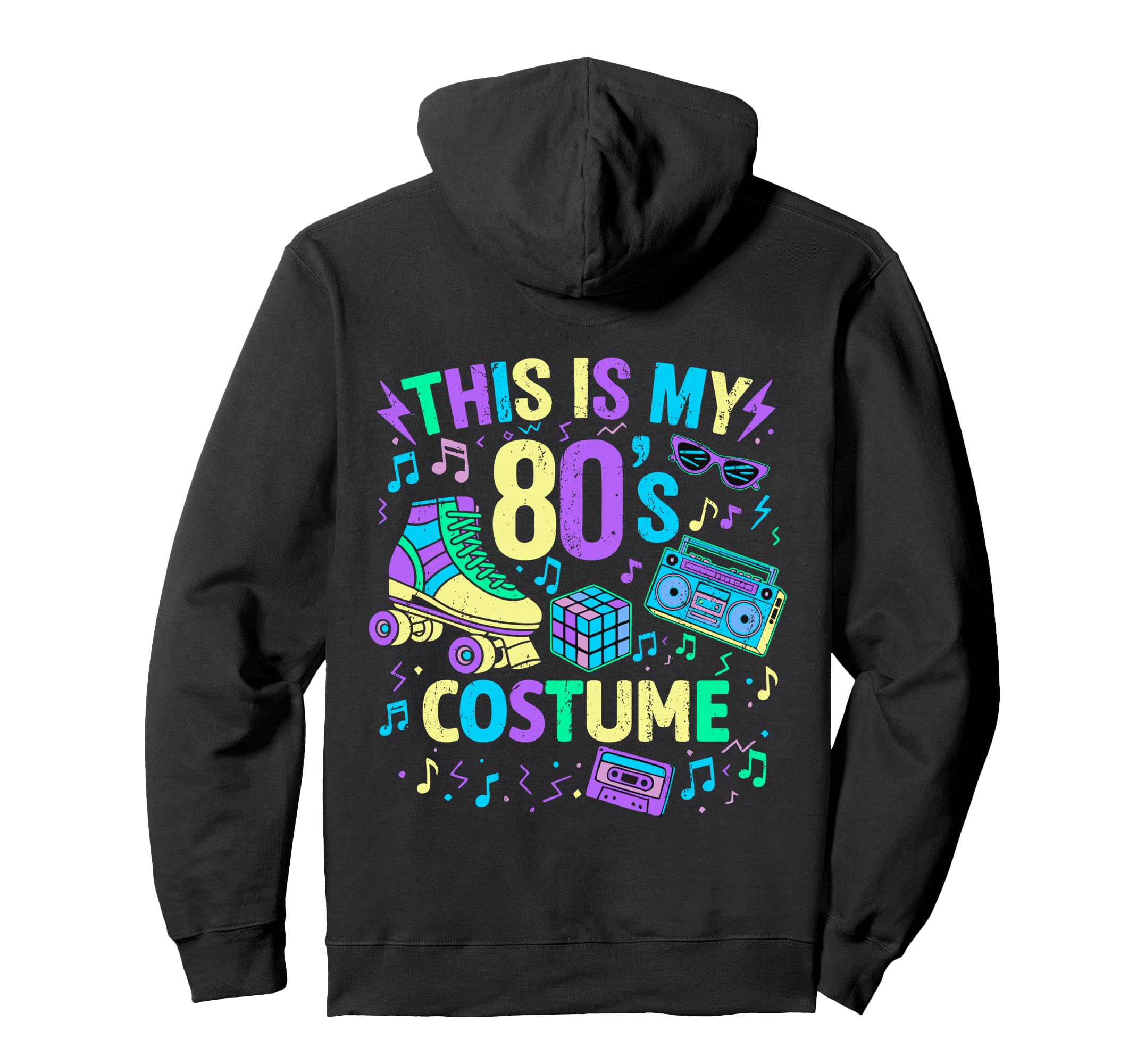 Roller Skates This Is My 80S Costume Hoodie - Aesthetic Graphic Men Women - T-Shirt, Sweatshirt, Hoodie