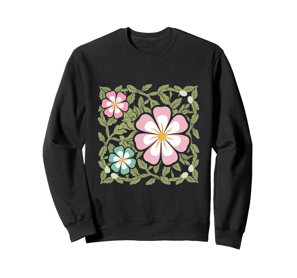 Groovy Boho Flower Floral Sweatshirt - Aesthetic Graphic for Adults - T-Shirt, Sweatshirt, Hoodie