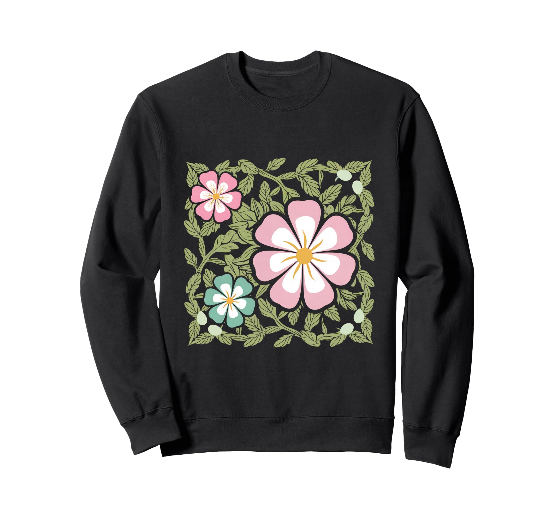 Groovy Boho Flower Floral Sweatshirt - Aesthetic Graphic for Adults - T-Shirt, Sweatshirt, Hoodie