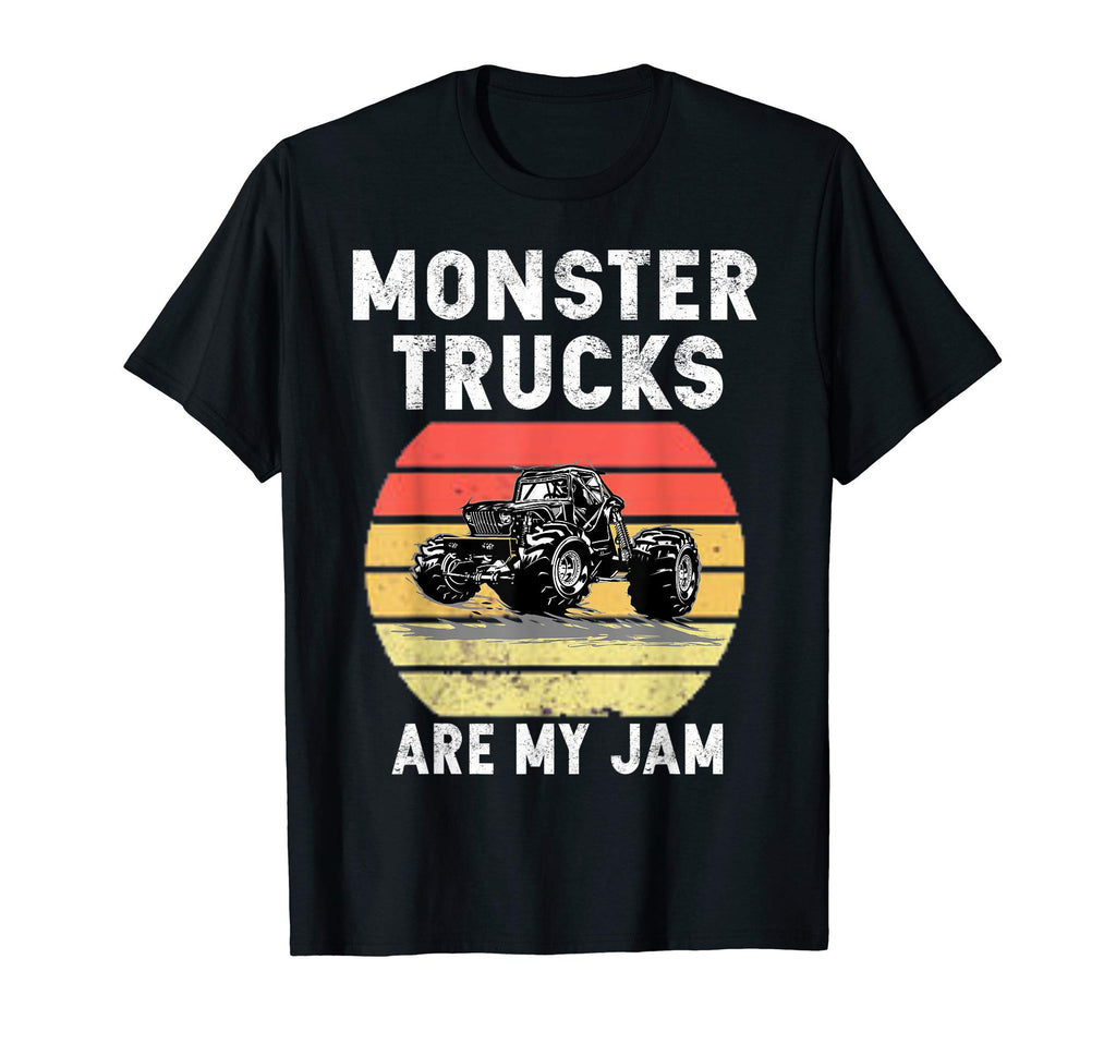 Monster Truck Are My Jam Sunset Engines T-Shirt - Trendy Graphic Unisex - T-Shirt, Sweatshirt, Hoodie