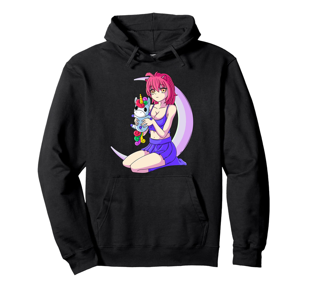 Japanese Anime Unicorn Pastel Goth Hoodie - Aesthetic Graphic for Adults - T-Shirt, Sweatshirt, Hoodie