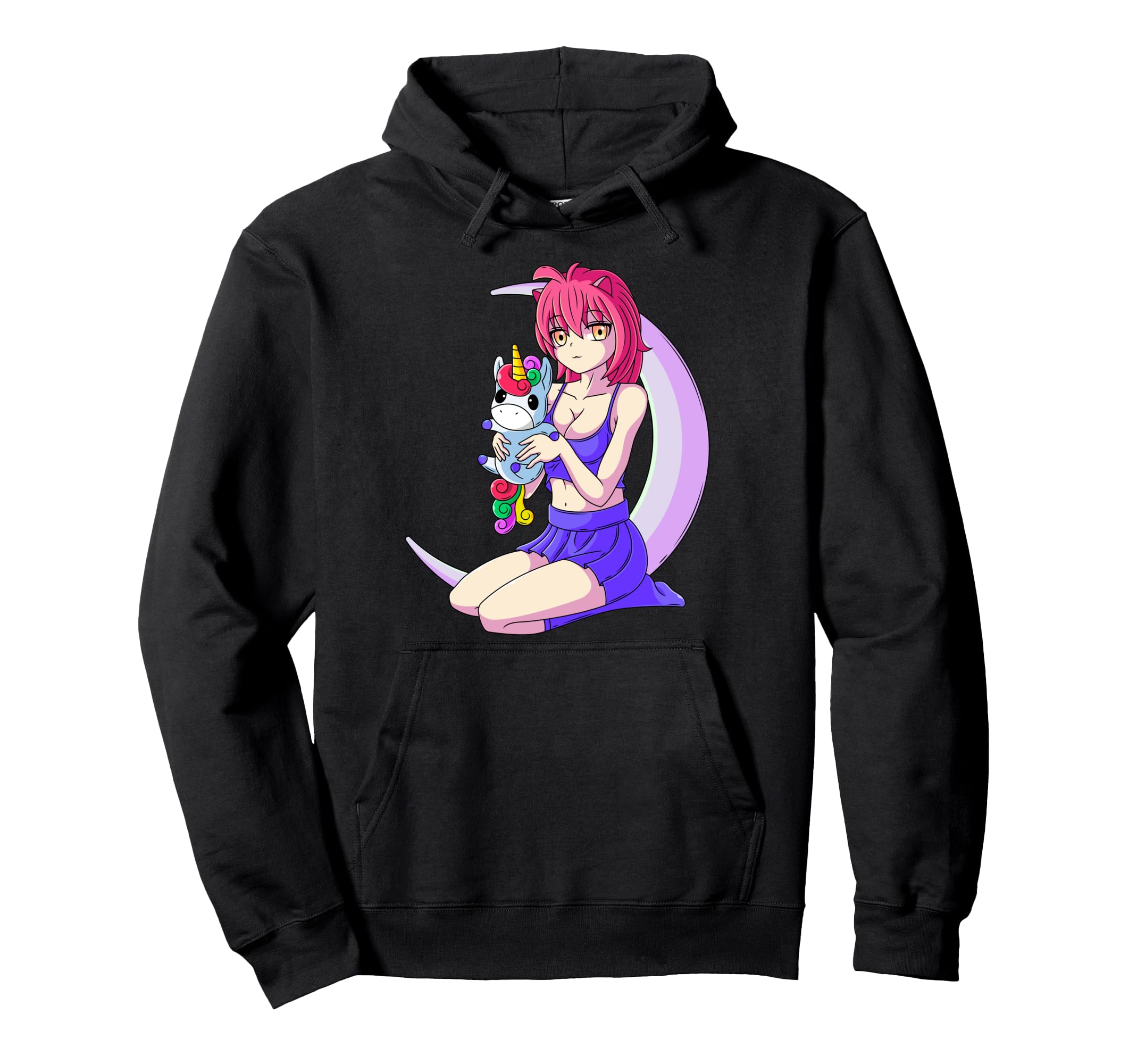 Japanese Anime Unicorn Pastel Goth Hoodie - Aesthetic Graphic for Adults - T-Shirt, Sweatshirt, Hoodie