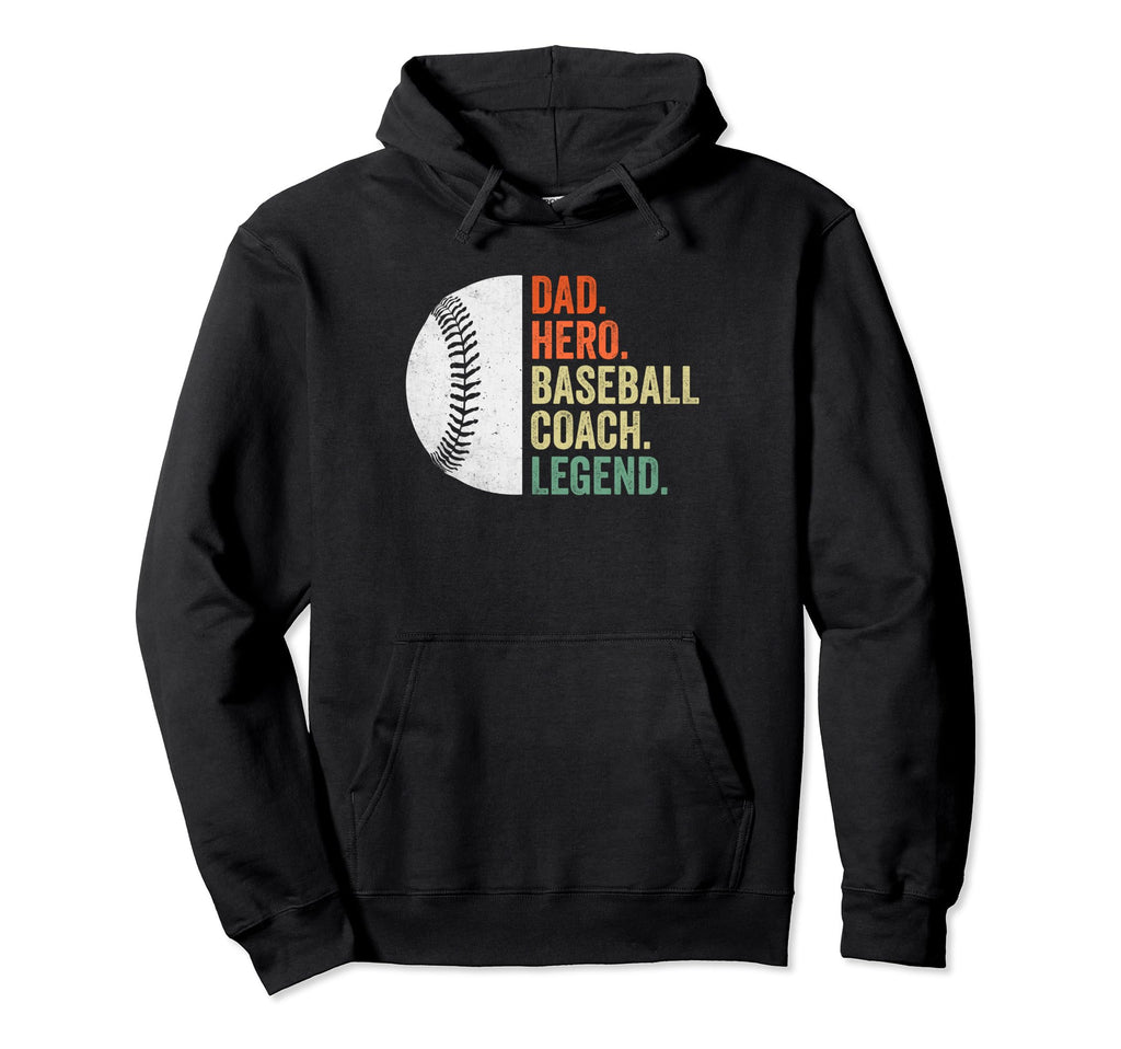 Baseball Coach Dad Fathers Day Dad Hoodie - Minimalist Print for Adults - T-Shirt, Sweatshirt, Hoodie