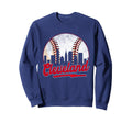 Cleveland Cityscape Baseball Lover Sweatshirt - Unique Graphic Men Women - T-Shirt, Sweatshirt, Hoodie