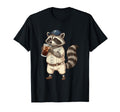 Raccoon Baseball Player Iced Coffee T-Shirt - Novelty Apparel Men Women - T-Shirt, Sweatshirt, Hoodie
