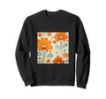 70S Wallpaper Flowers Floral Sweatshirt - Fun Novelty Design Men Women - T-Shirt, Sweatshirt, Hoodie