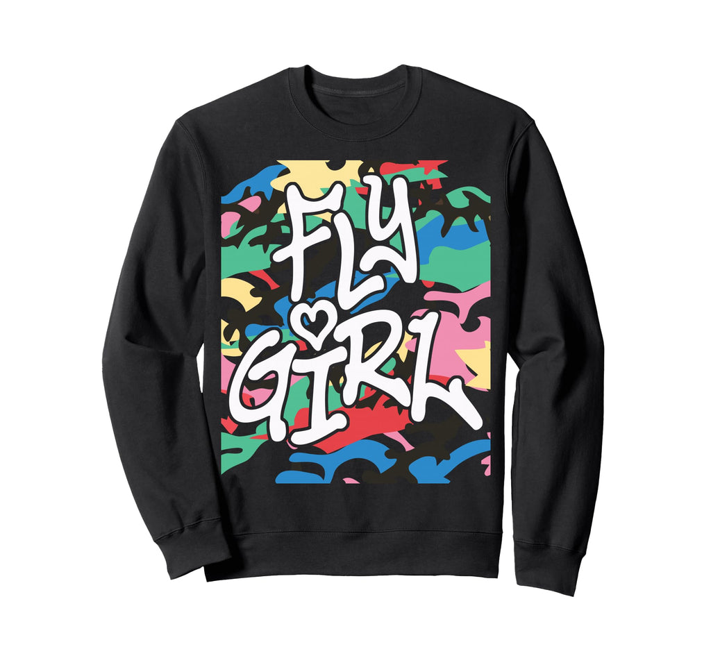 Fly 80S 90S Old School Camo B Hip Hop Sweatshirt - Graphic Print for Adults - T-Shirt, Sweatshirt, Hoodie