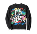 Fly 80S 90S Old School Camo B Hip Hop Sweatshirt - Graphic Print for Adults - T-Shirt, Sweatshirt, Hoodie