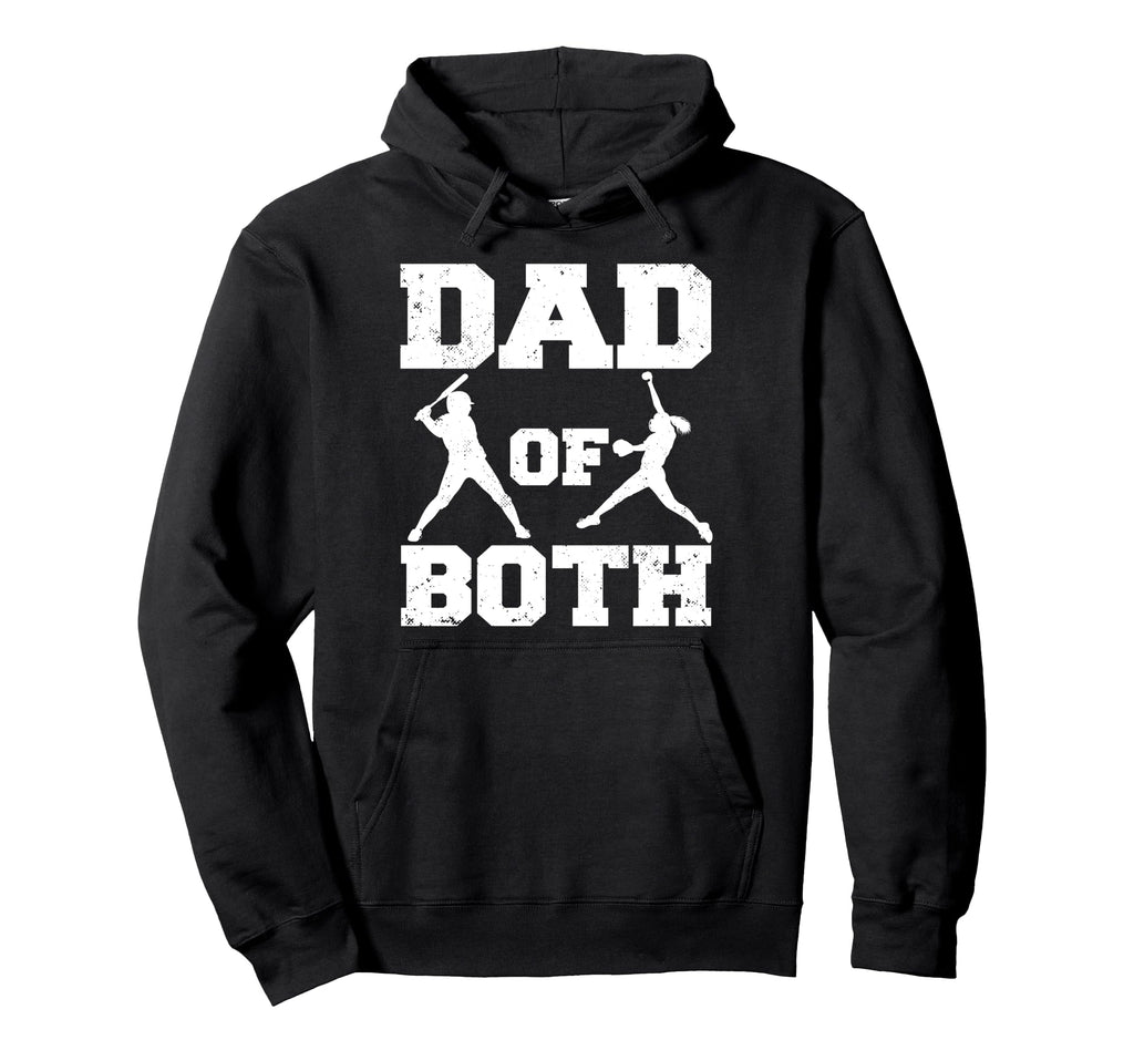 Dad Both Funny Baseball Softball Dad Hoodie - Custom Art Print Unisex - T-Shirt, Sweatshirt, Hoodie
