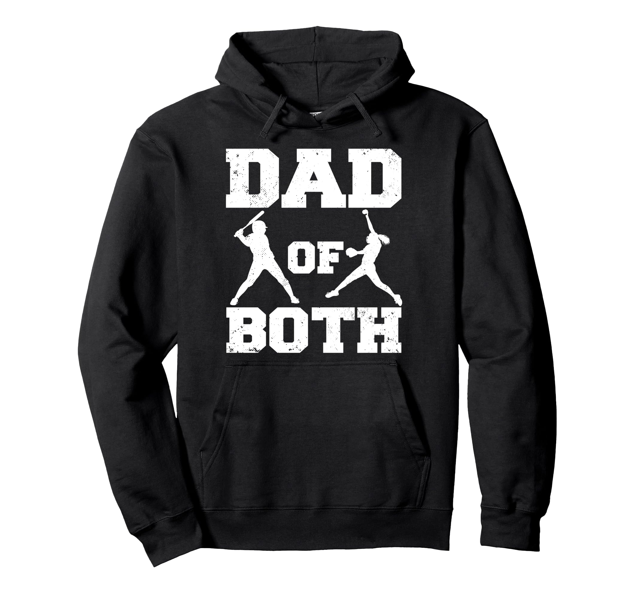 Dad Both Funny Baseball Softball Dad Hoodie - Custom Art Print Unisex - T-Shirt, Sweatshirt, Hoodie