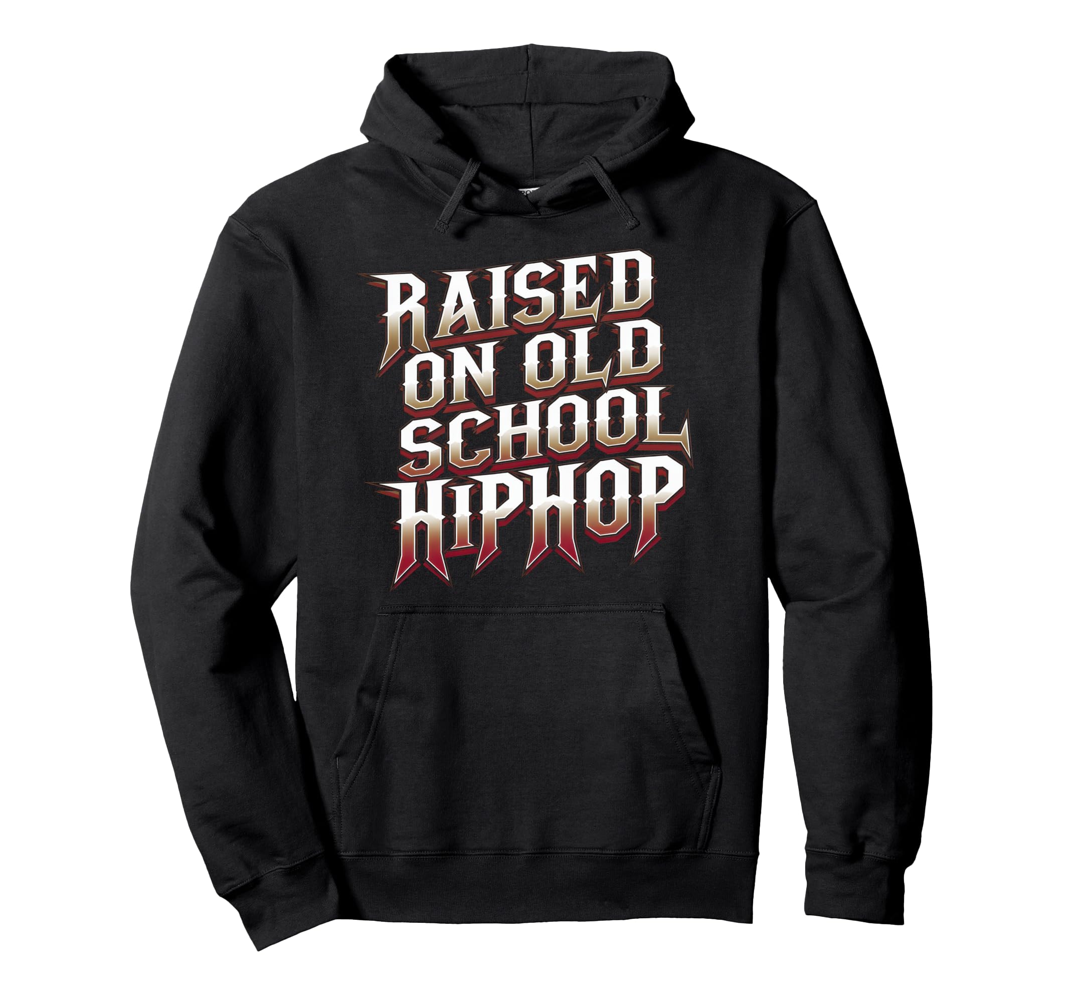 Raised Old School Hip Hop Cassette Hoodie - Fun Novelty Design for Adults - T-Shirt, Sweatshirt, Hoodie
