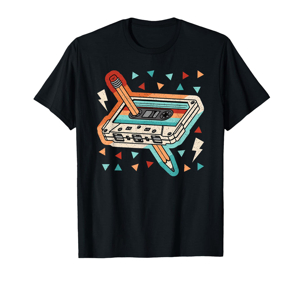Cassette Tape Pencil 80S 90S Music T-Shirt - Custom Art Print Men Women - T-Shirt, Sweatshirt, Hoodie