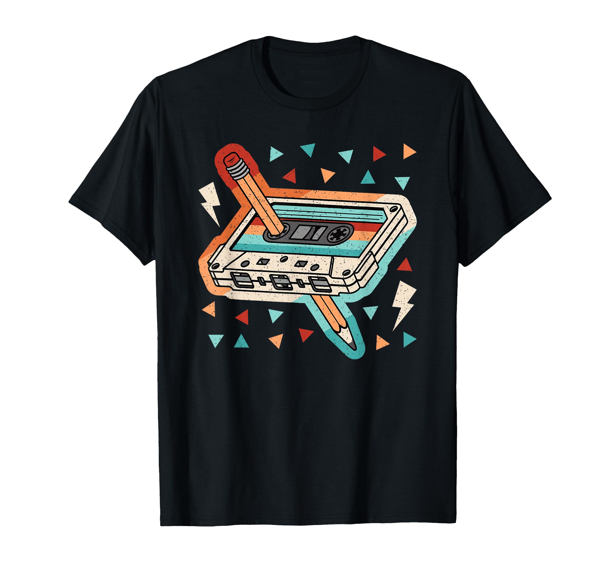 Cassette Tape Pencil 80S 90S Music T-Shirt - Custom Art Print Men Women - T-Shirt, Sweatshirt, Hoodie