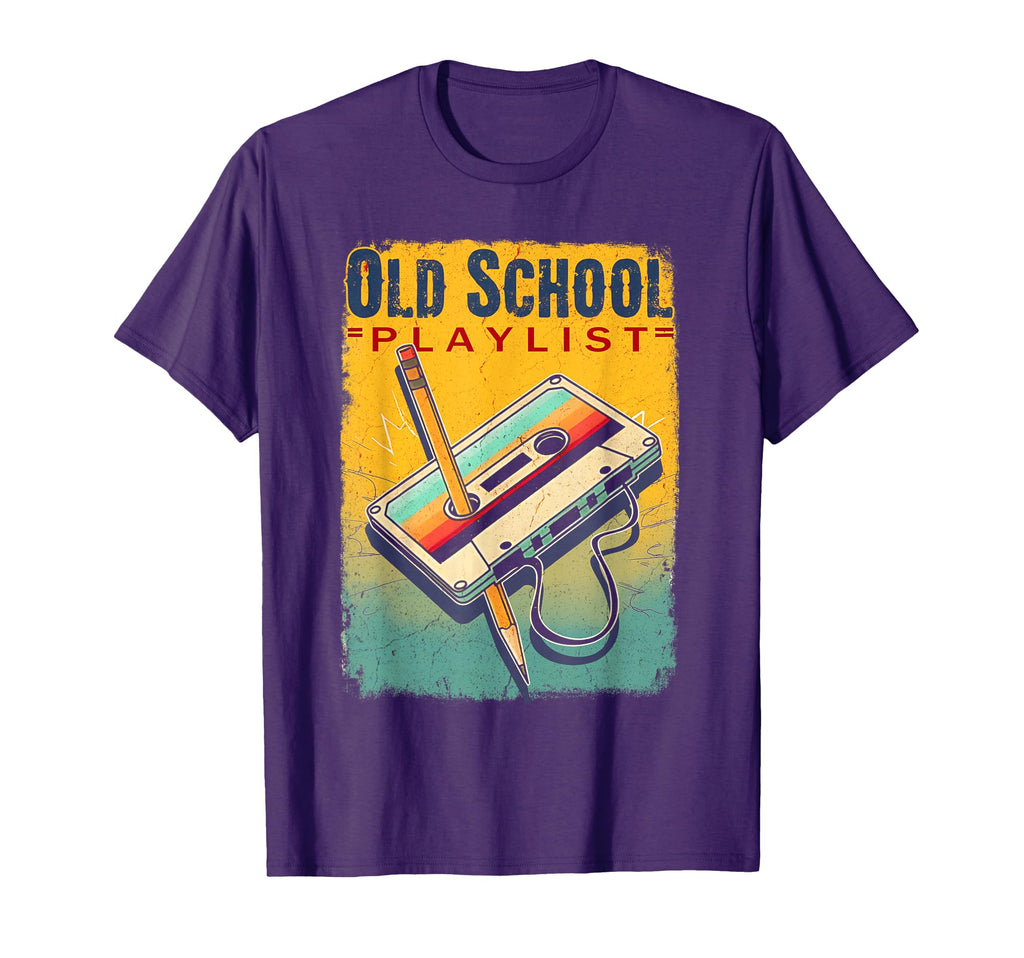 Oldschool Playlist Cassette T-Shirt - Casual Everyday Wear for Adults - T-Shirt, Sweatshirt, Hoodie