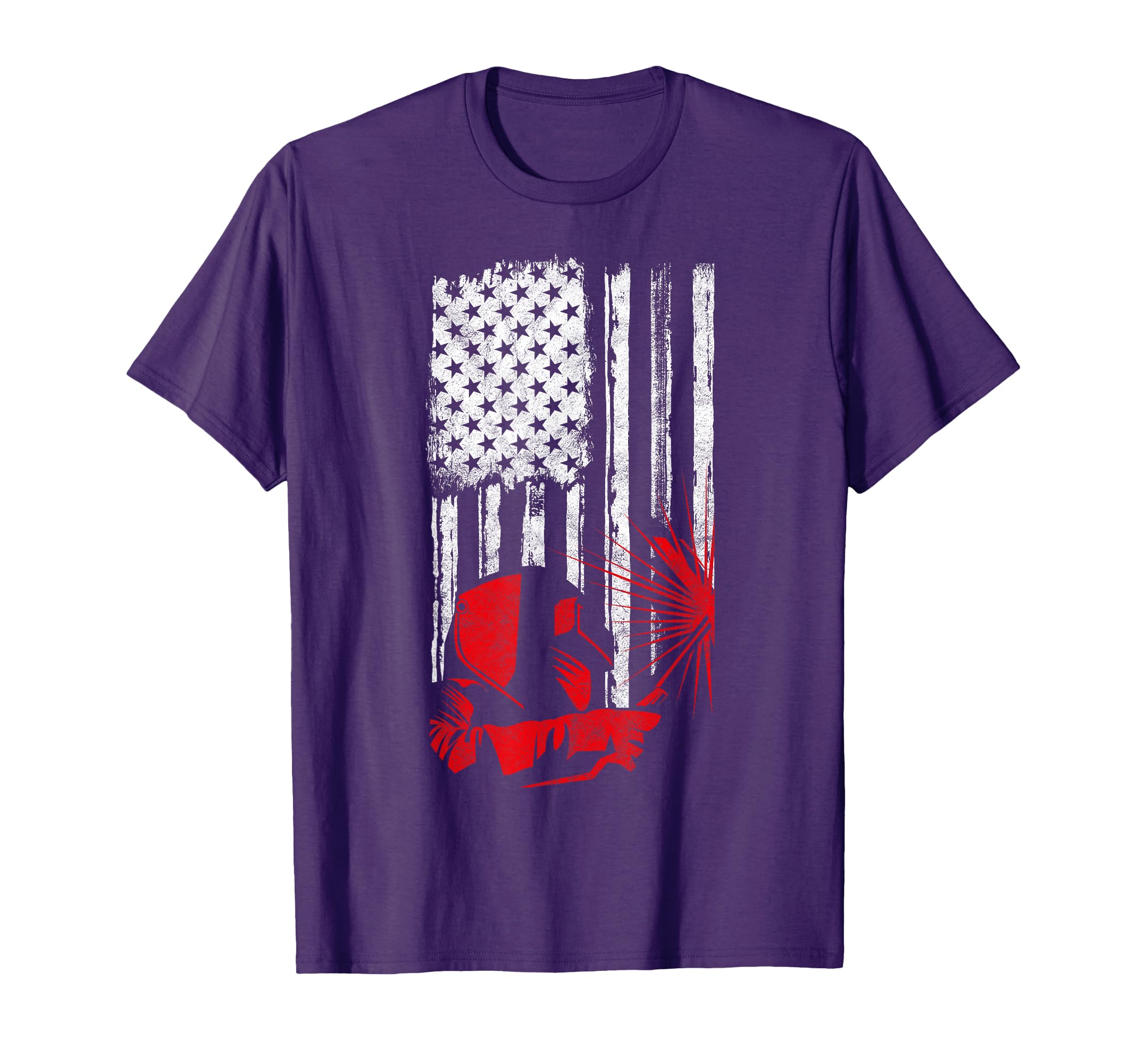 Welder American Flag Welding Gift Usa T-Shirt - Trendy Graphic Men Women - T-Shirt, Sweatshirt, Hoodie