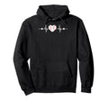 Baseball Player Heart Heartbeat Coach Hoodie - Graphic Print for Adults - T-Shirt, Sweatshirt, Hoodie