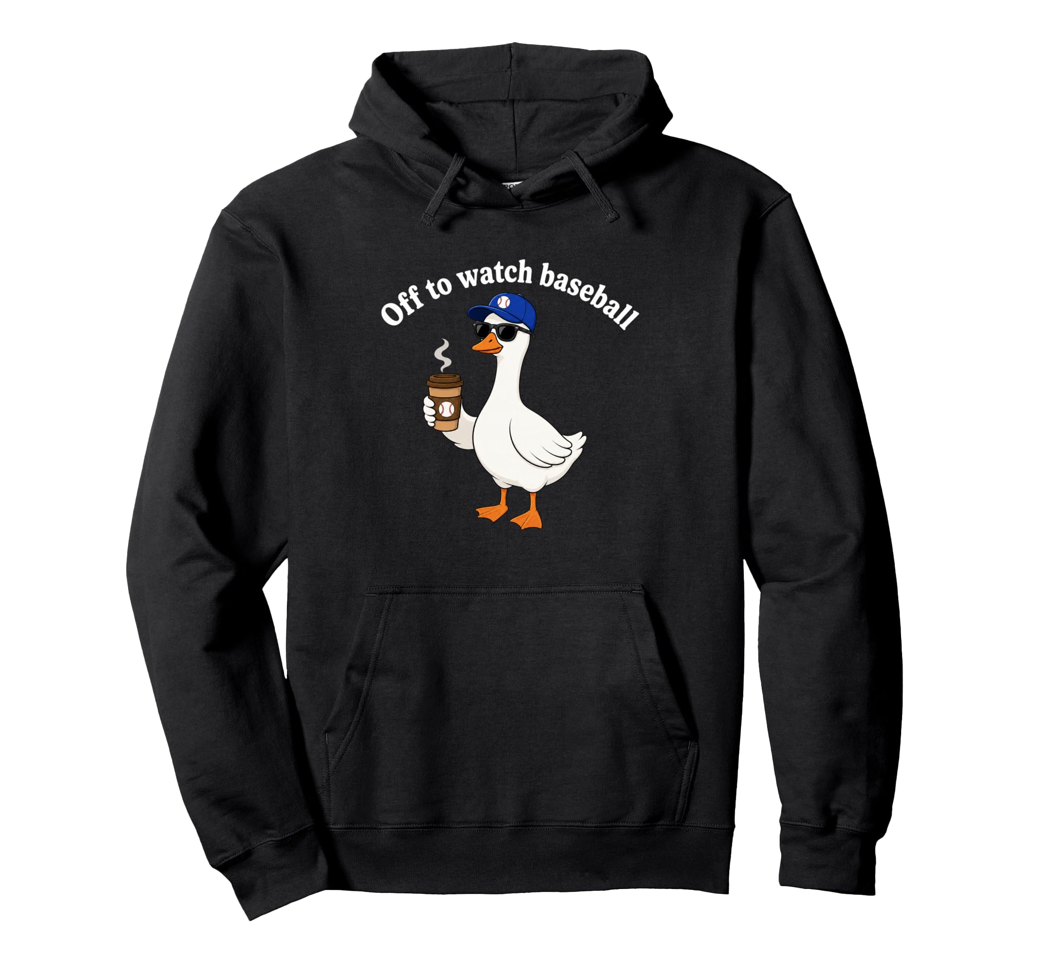 Off To Watch Baseball Funny Silly Hoodie - Custom Art Print for Adults - T-Shirt, Sweatshirt, Hoodie