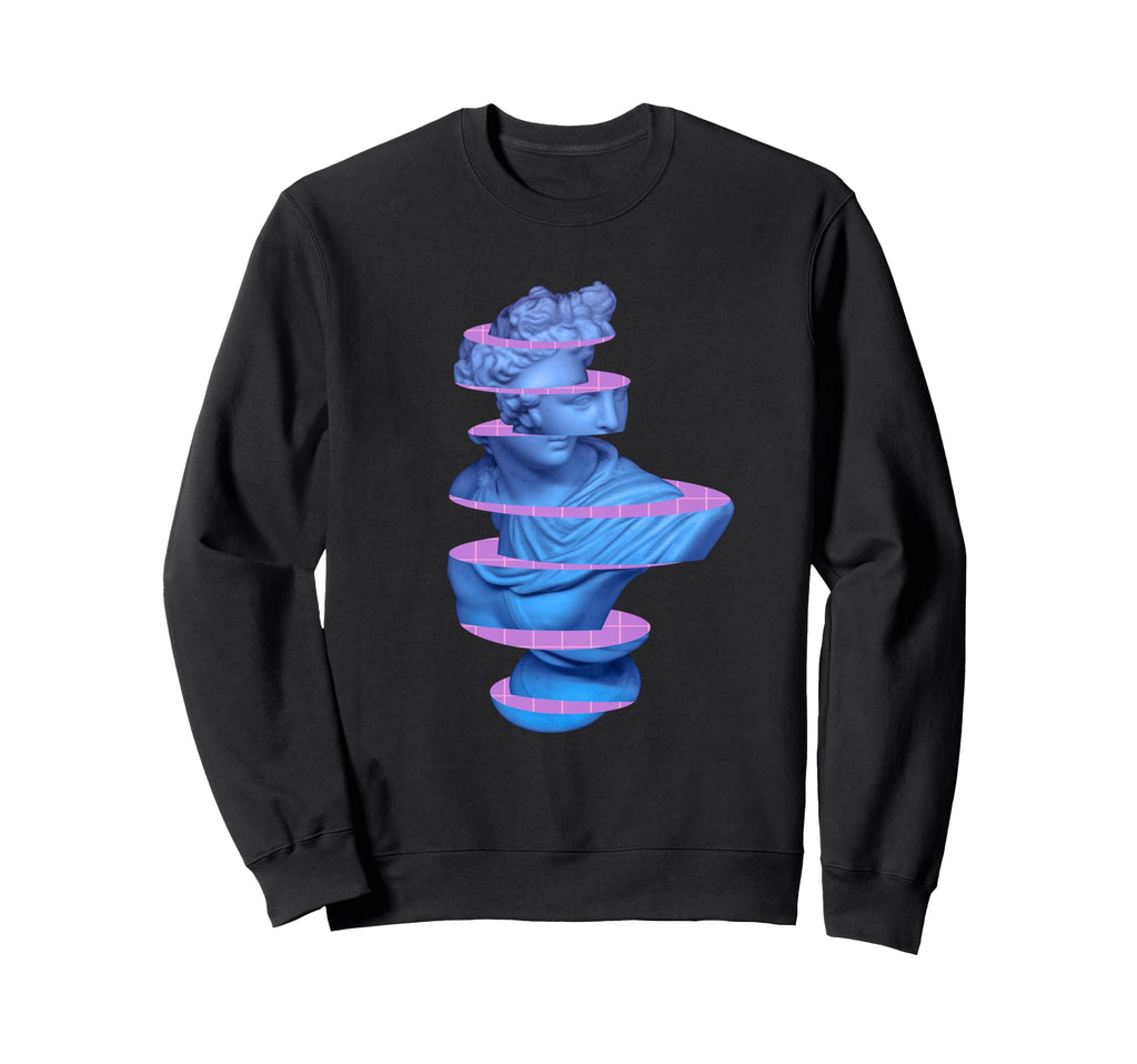 Vaporwave Roman Bust Aesthetic Greek Sweatshirt - Unique Graphic Men Women - T-Shirt, Sweatshirt, Hoodie