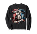 Fathers Day Patriotic Baseball Dad Sweatshirt - Graphic Print Men Women - T-Shirt, Sweatshirt, Hoodie