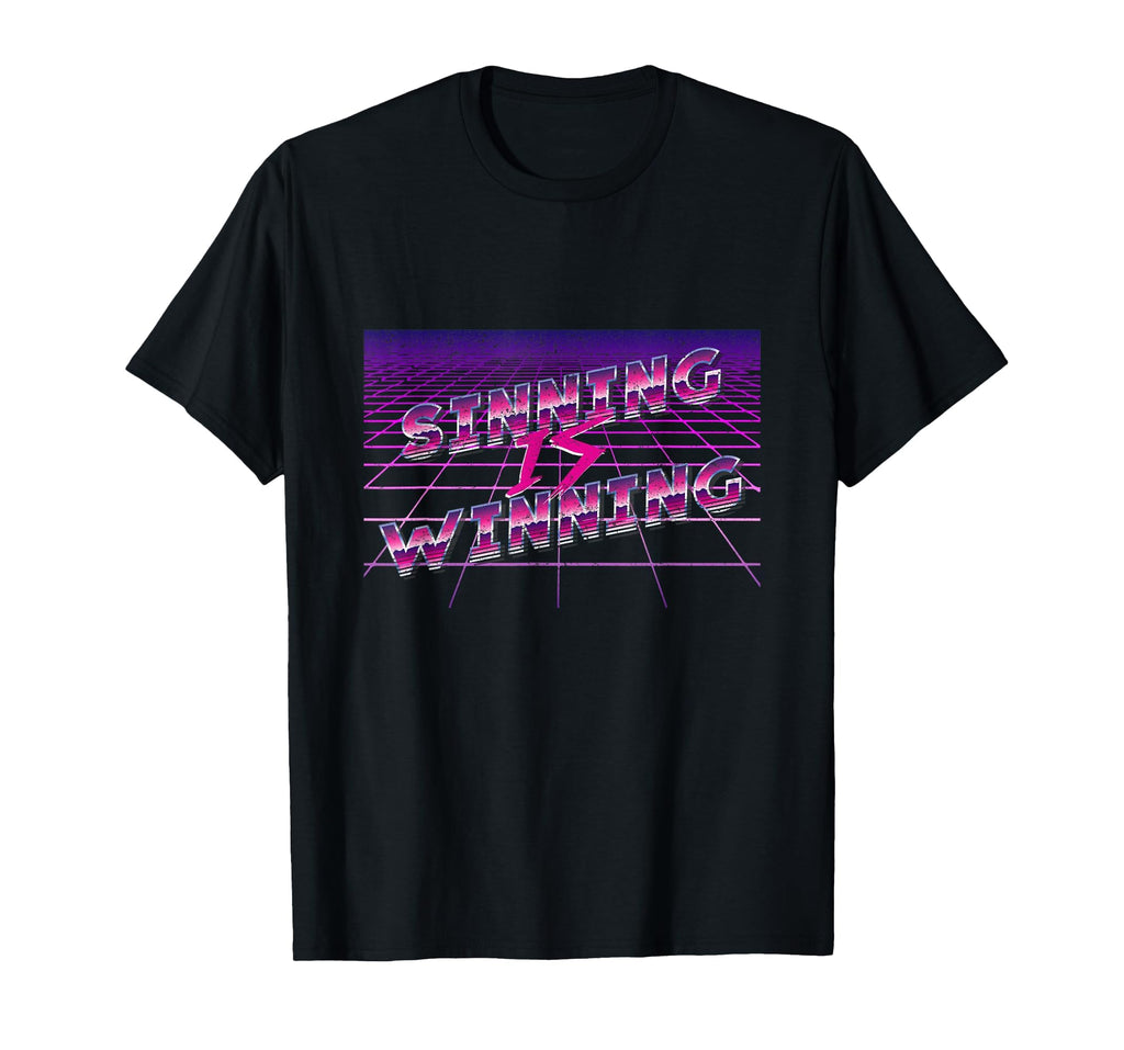 Synthwave Sinning Is Winning Vaporwave T-Shirt - Unique Graphic for Adults - T-Shirt, Sweatshirt, Hoodie