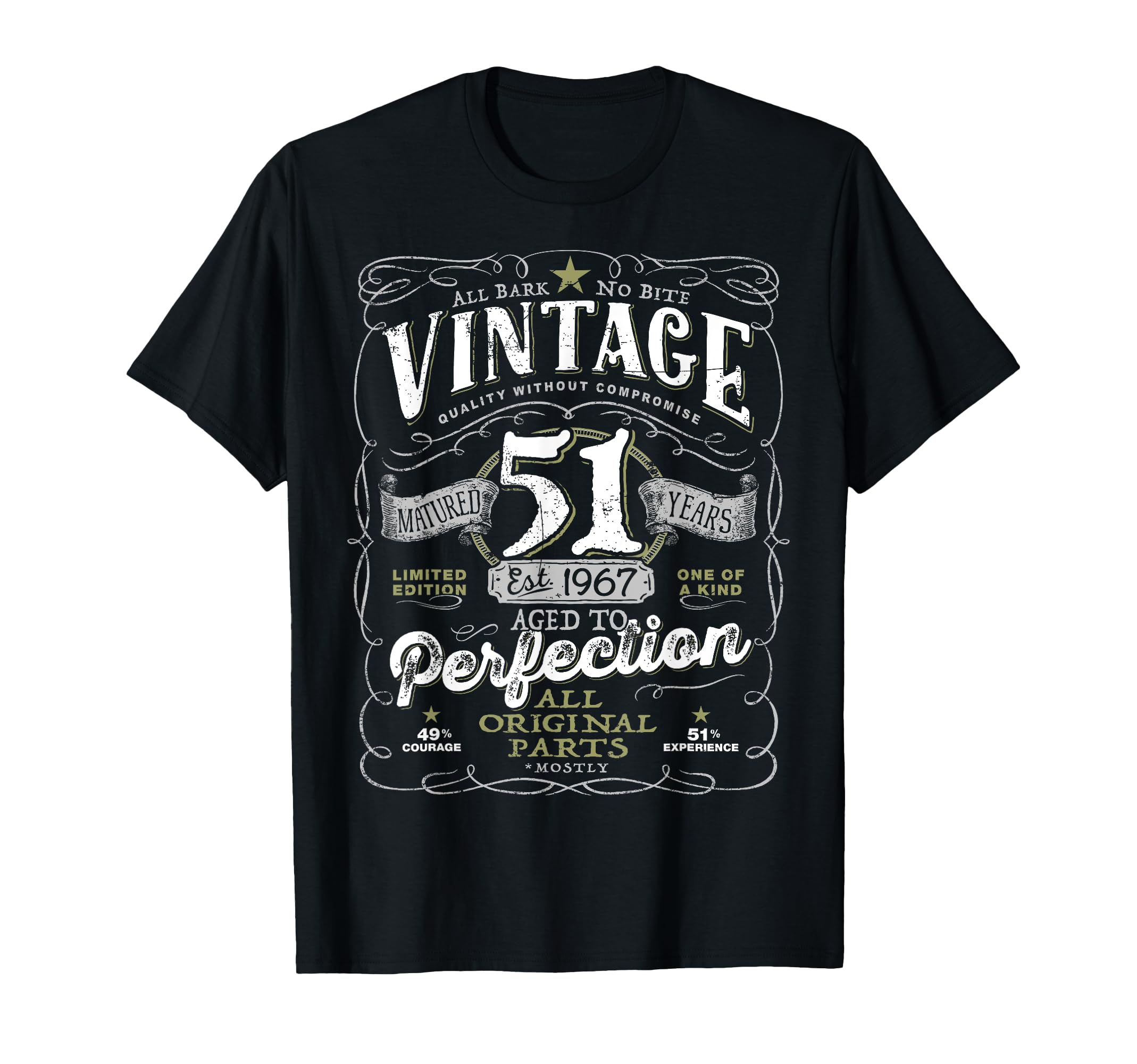 51St Est 1967 Aged To Perfection T-Shirt - Novelty Apparel Unisex - T-Shirt, Sweatshirt, Hoodie