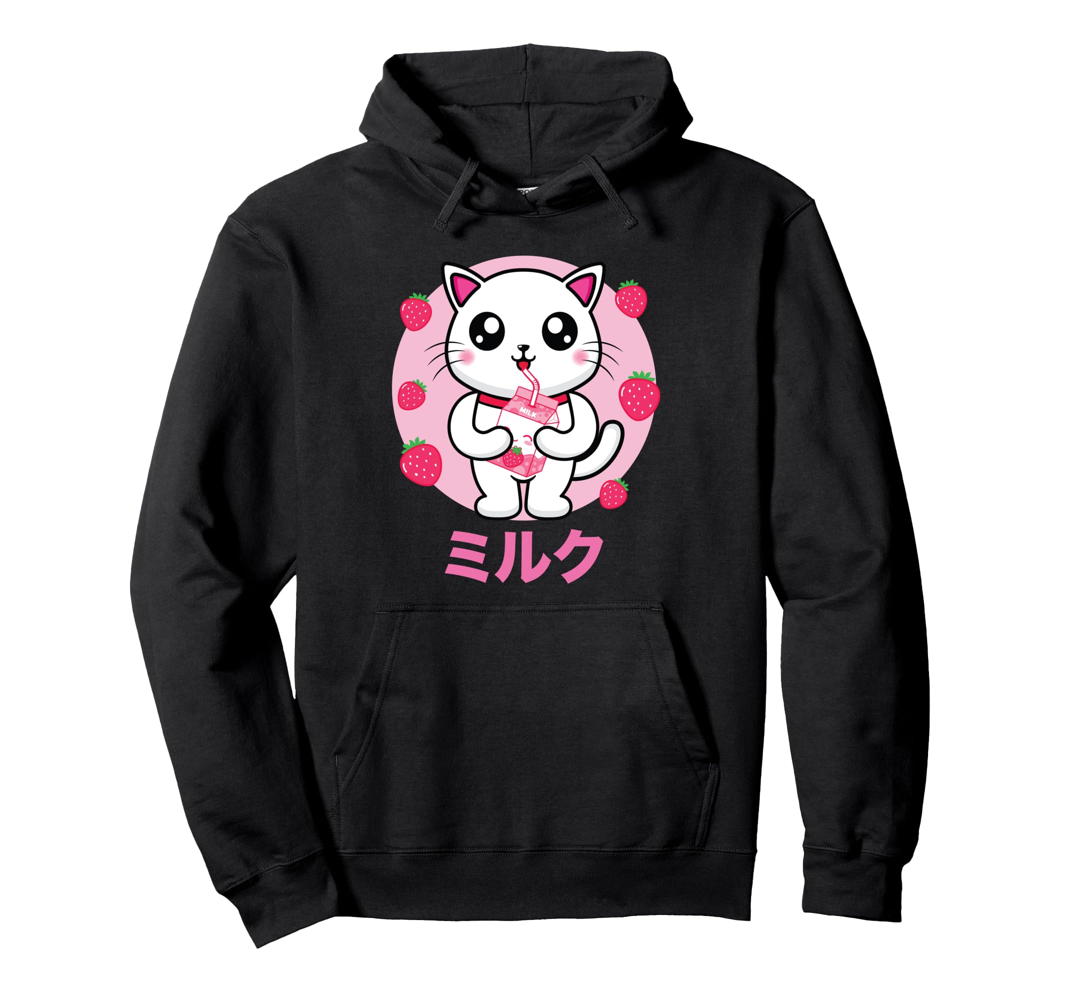 Cat Milkshake Vaporwave Aesthetics Hoodie - Streetwear Style Unisex - T-Shirt, Sweatshirt, Hoodie