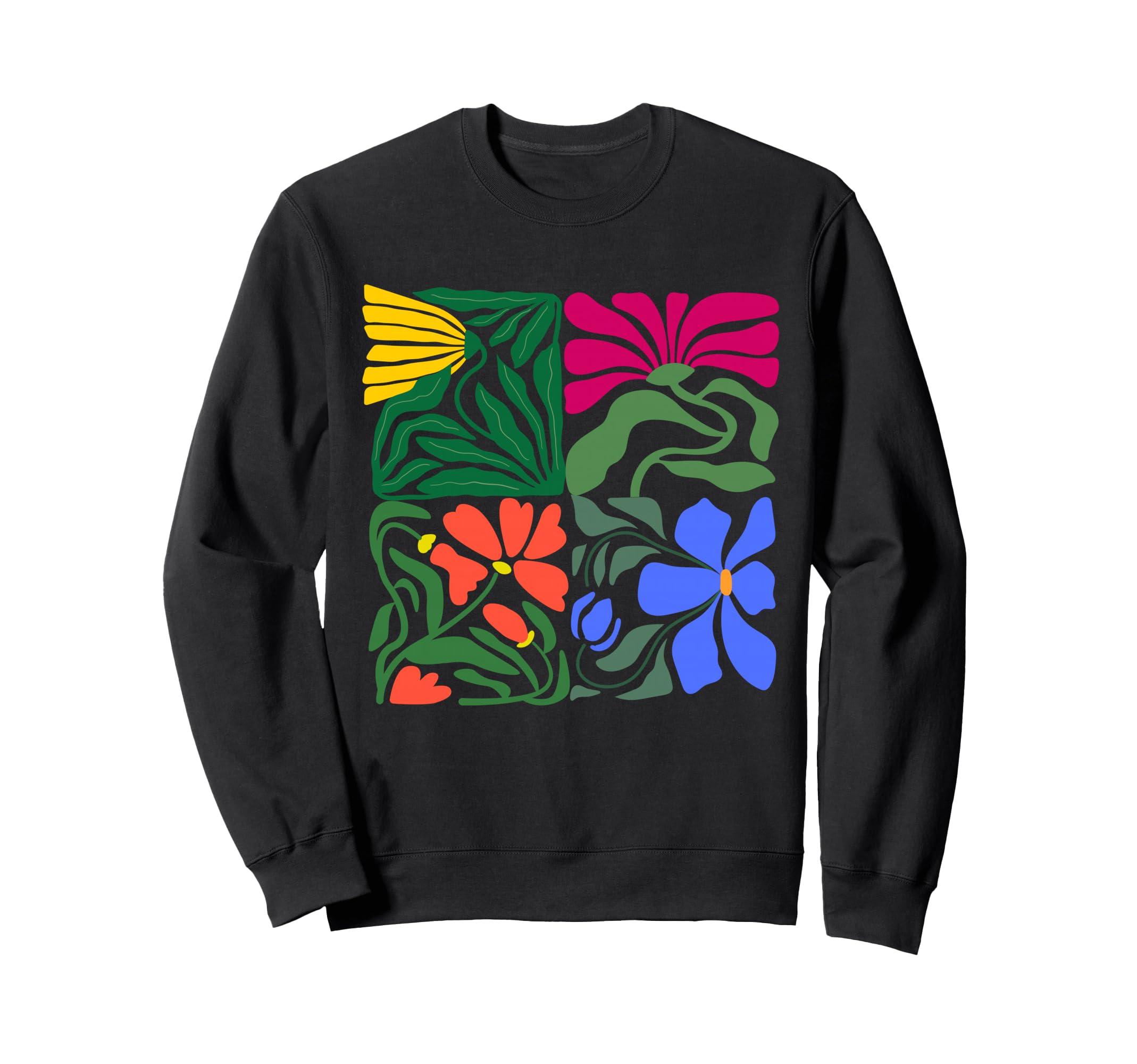 Womens Boho Floral Flower Summertime Sweatshirt - Minimalist Print Unisex - T-Shirt, Sweatshirt, Hoodie