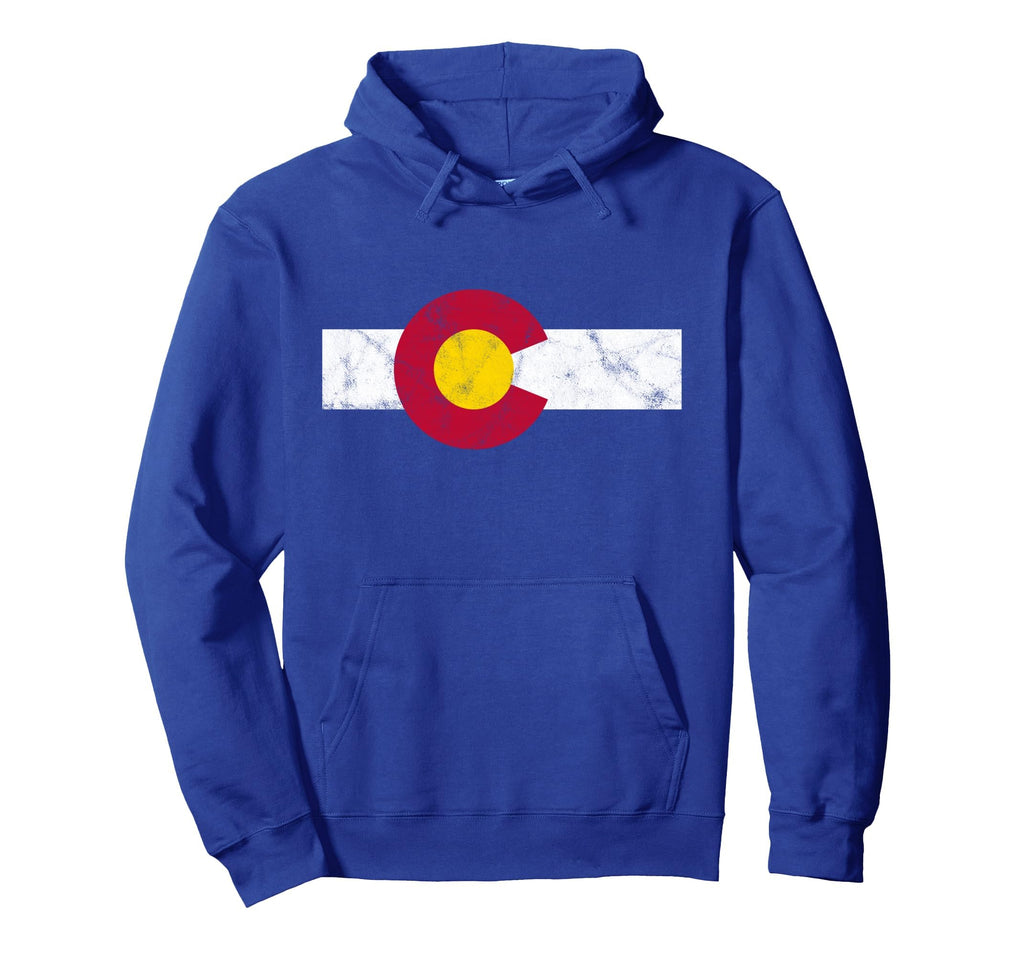 Colorado Flag Distressed Sweatshirt - Aesthetic Graphic for Adults - T-Shirt, Sweatshirt, Hoodie
