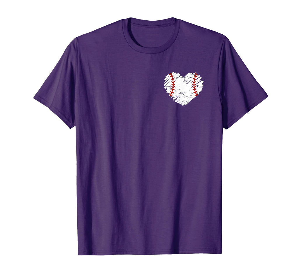 Pocket Baseball Heart Softball Mom Dad T-Shirt - Unique Graphic for Adults - T-Shirt, Sweatshirt, Hoodie