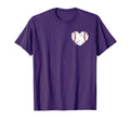 Pocket Baseball Heart Softball Mom Dad T-Shirt - Unique Graphic for Adults - T-Shirt, Sweatshirt, Hoodie
