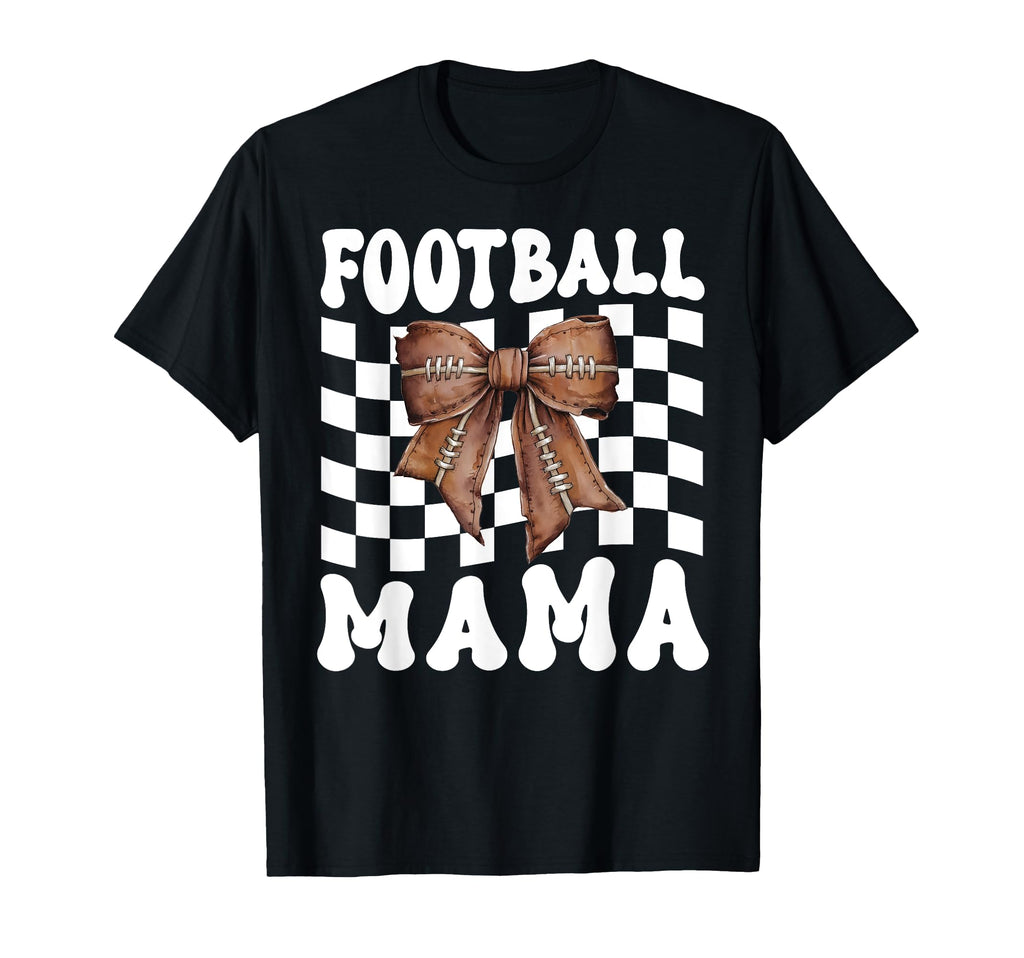 Football Mama Coquette Bow Funny T-Shirt - Fun Novelty Design for Adults - T-Shirt, Sweatshirt, Hoodie