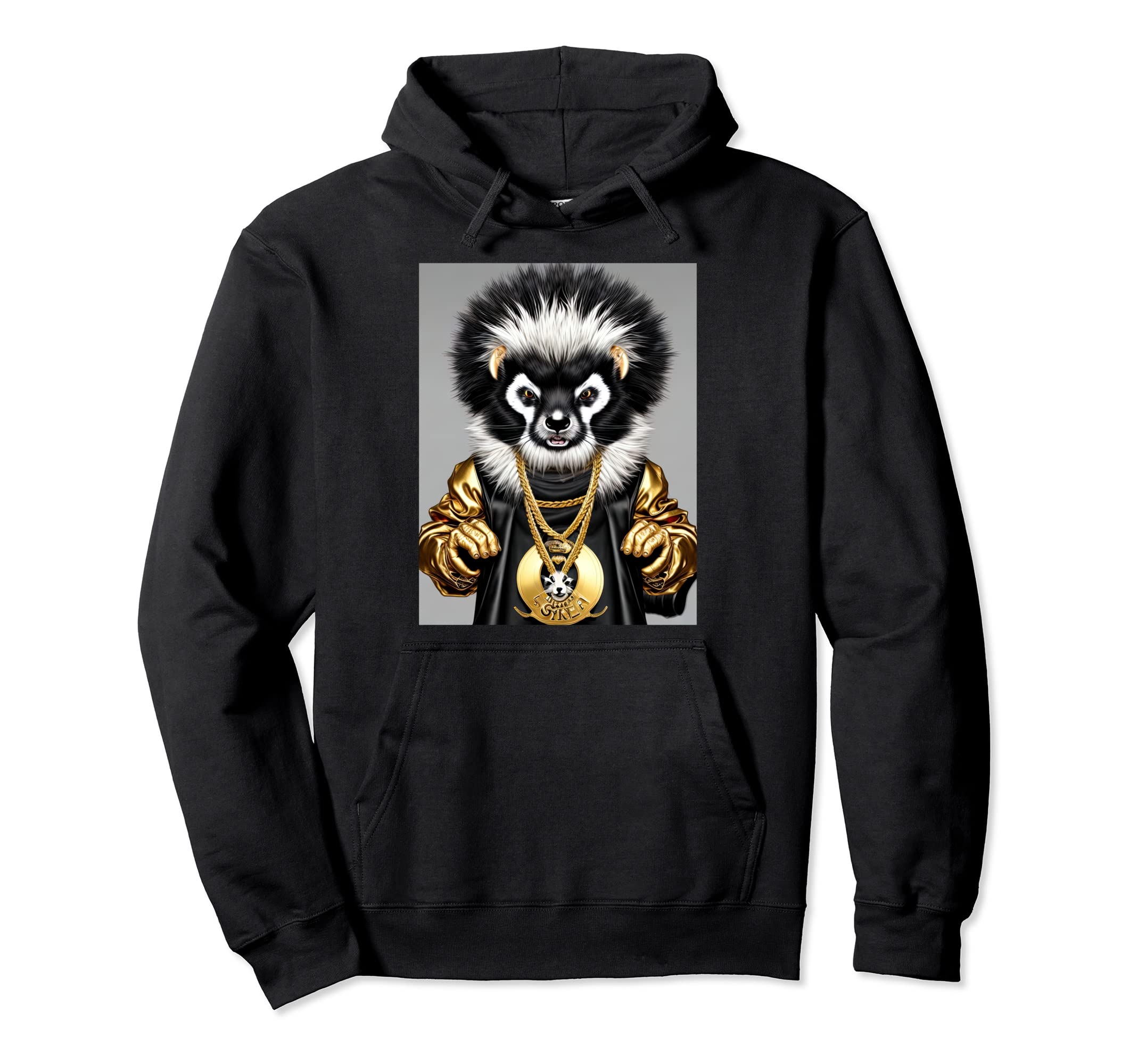 Gangster Rap Skunk Hip Hop Music Old School Hoodie - Graphic Print Unisex - T-Shirt, Sweatshirt, Hoodie