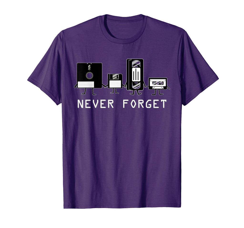 Never Forget Cassette Tape Vcr Tape T-Shirt - Novelty Apparel for Adults - T-Shirt, Sweatshirt, Hoodie
