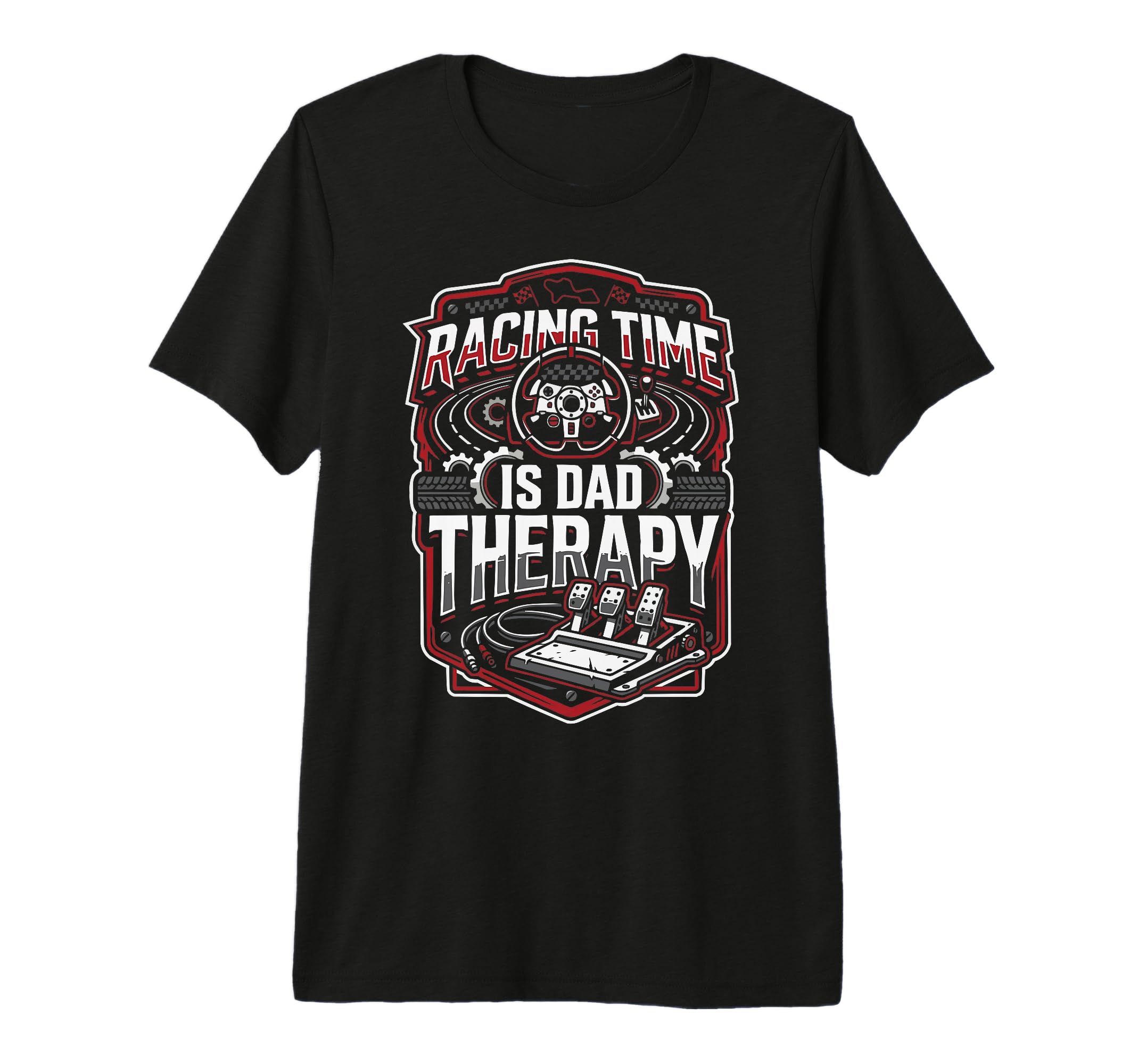 Mens Sim Racing Dad Virtual Racing Game T-Shirt - Trendy Graphic Men Women - T-Shirt, Sweatshirt, Hoodie