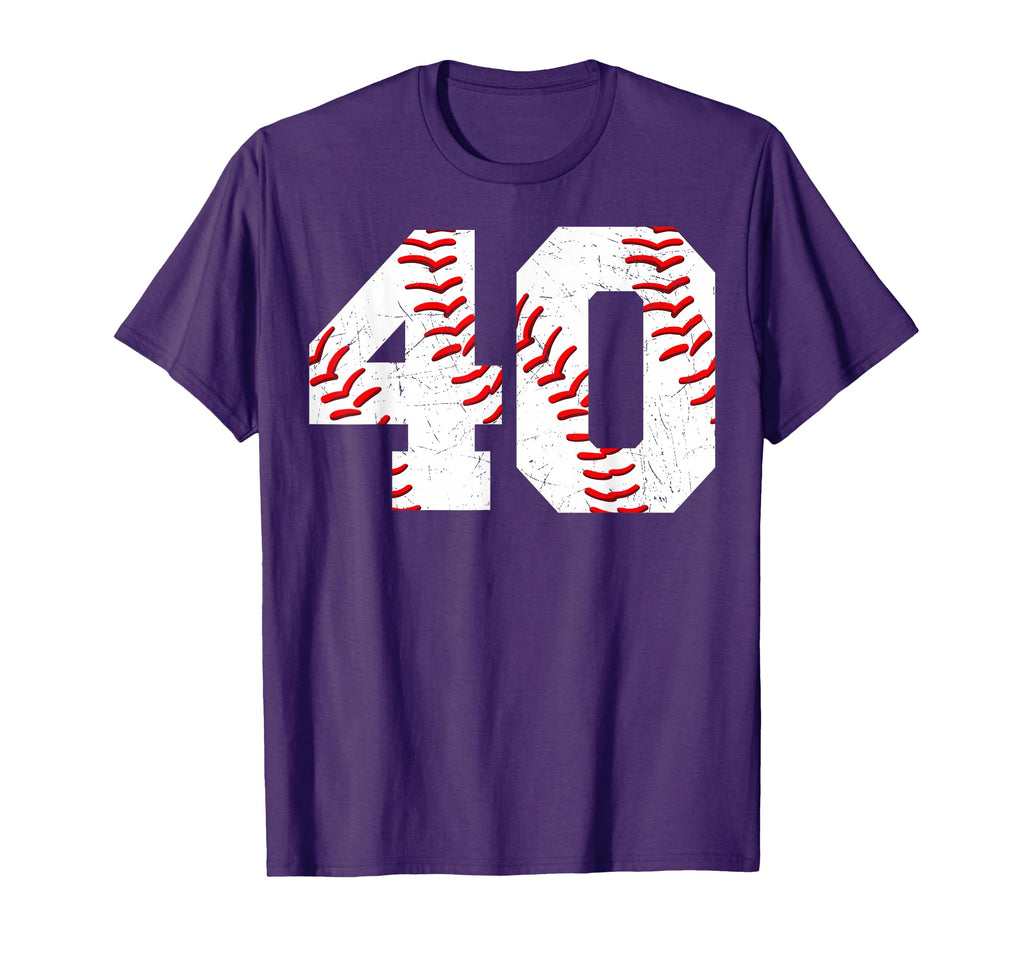 40 Birthday Baseball Theme Bday Party T-Shirt - Unique Graphic Unisex - T-Shirt, Sweatshirt, Hoodie