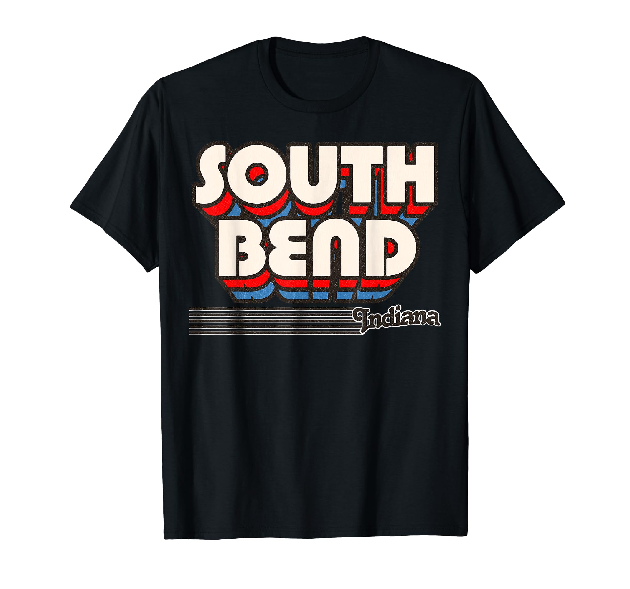 South Bend Indiana Stripes T-Shirt - Casual Everyday Wear for Adults - T-Shirt, Sweatshirt, Hoodie