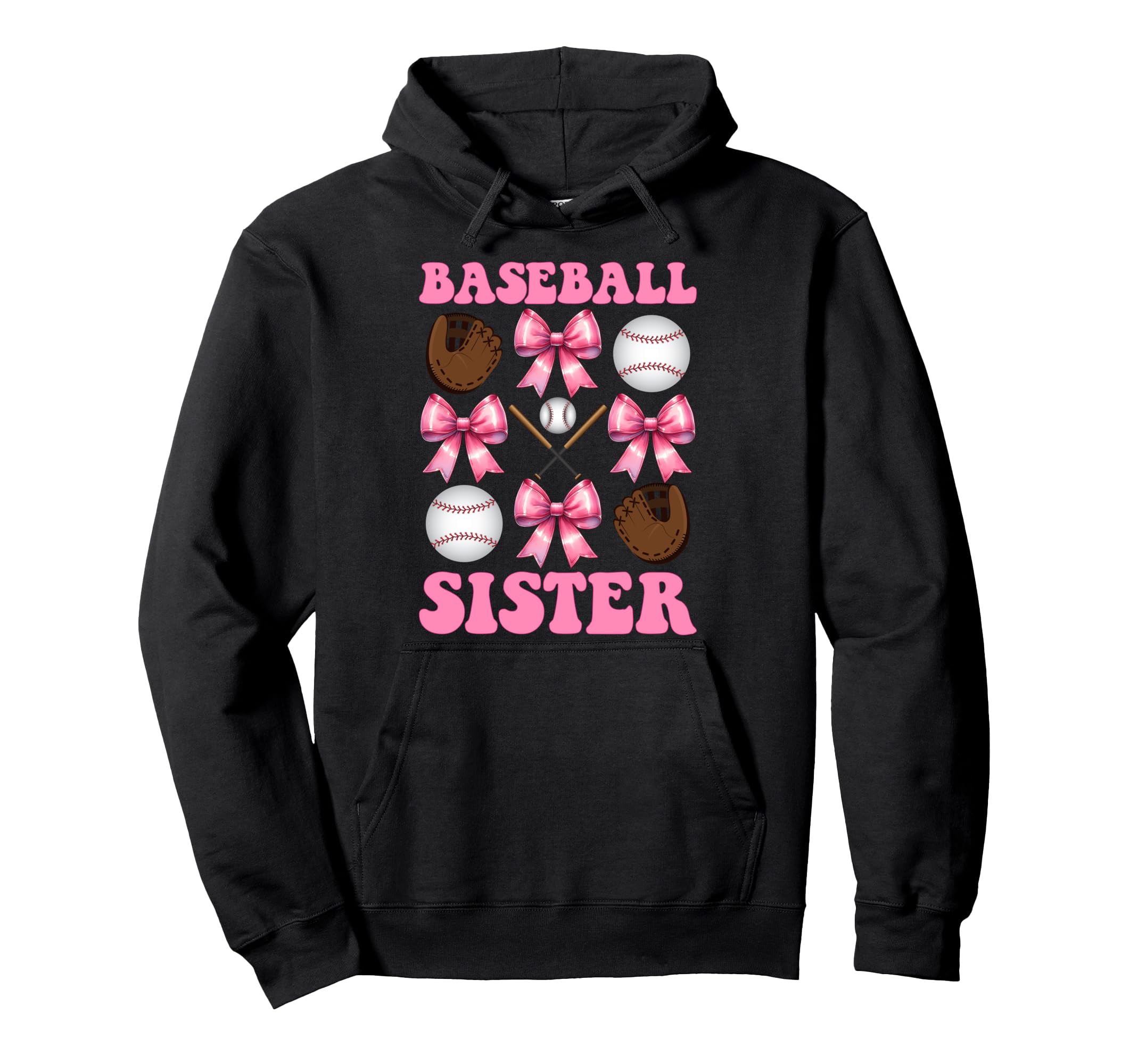 Baseball Sister Baseball Mom Mothers Day Hoodie - Novelty Apparel Unisex - T-Shirt, Sweatshirt, Hoodie