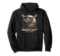 Americas 250Th Baseball American Flag Hoodie - Minimalist Print Men Women - T-Shirt, Sweatshirt, Hoodie