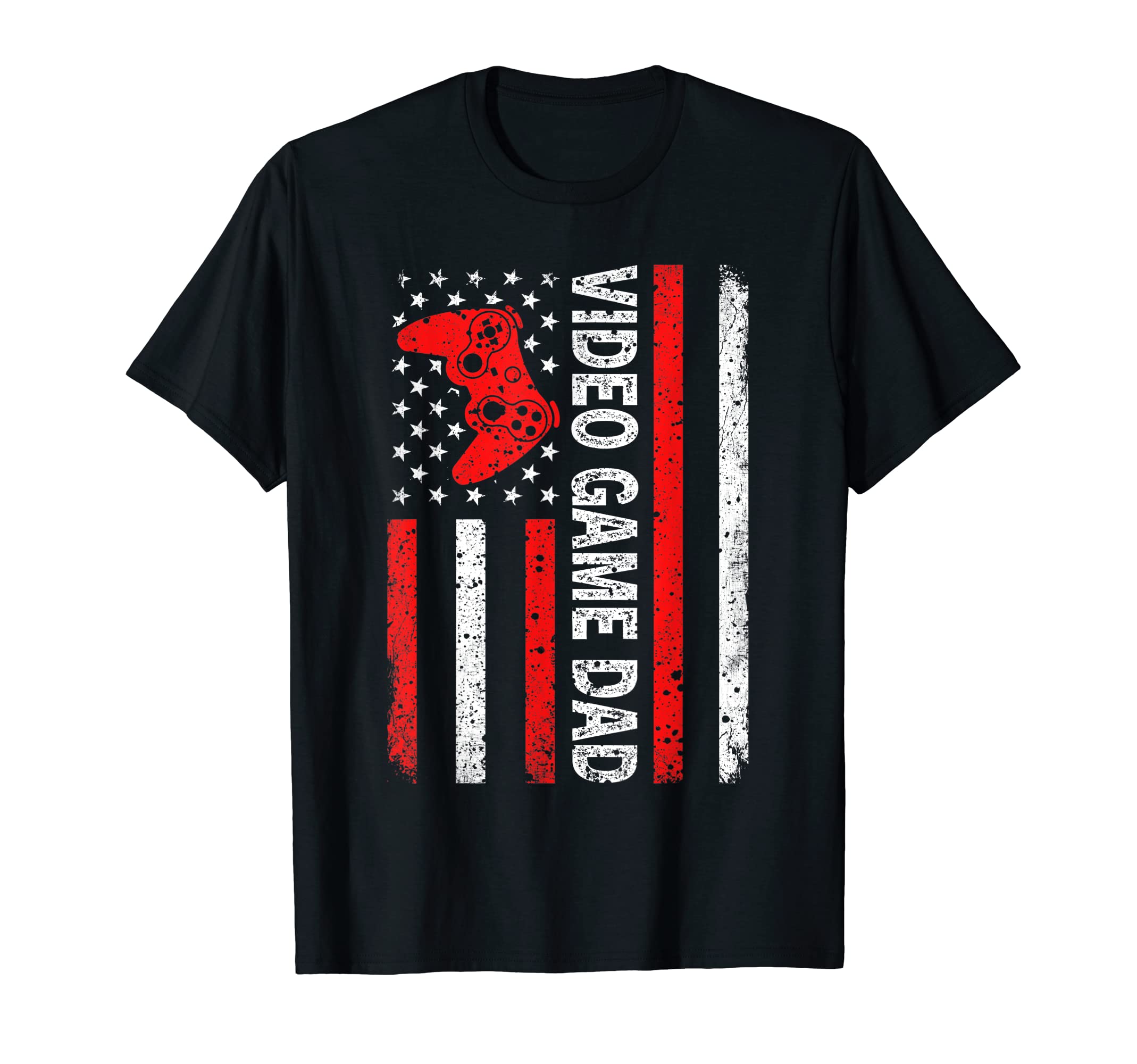 Video Game Dad American Flag Dad Video T-Shirt - Trendy Graphic Men Women - T-Shirt, Sweatshirt, Hoodie