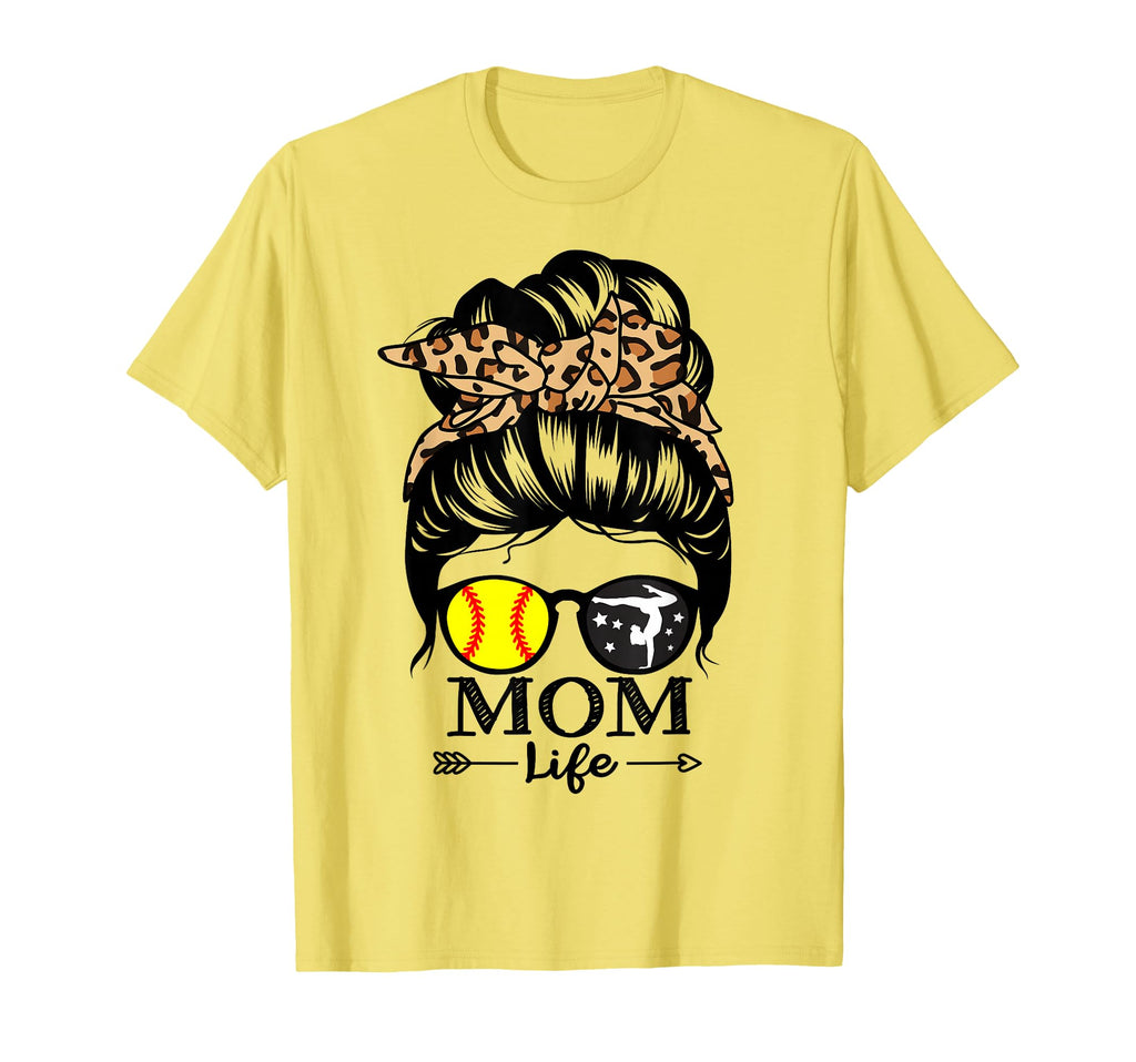 Mom Life Messy Bun Hair Funny T-Shirt - Novelty Apparel for Adults - T-Shirt, Sweatshirt, Hoodie