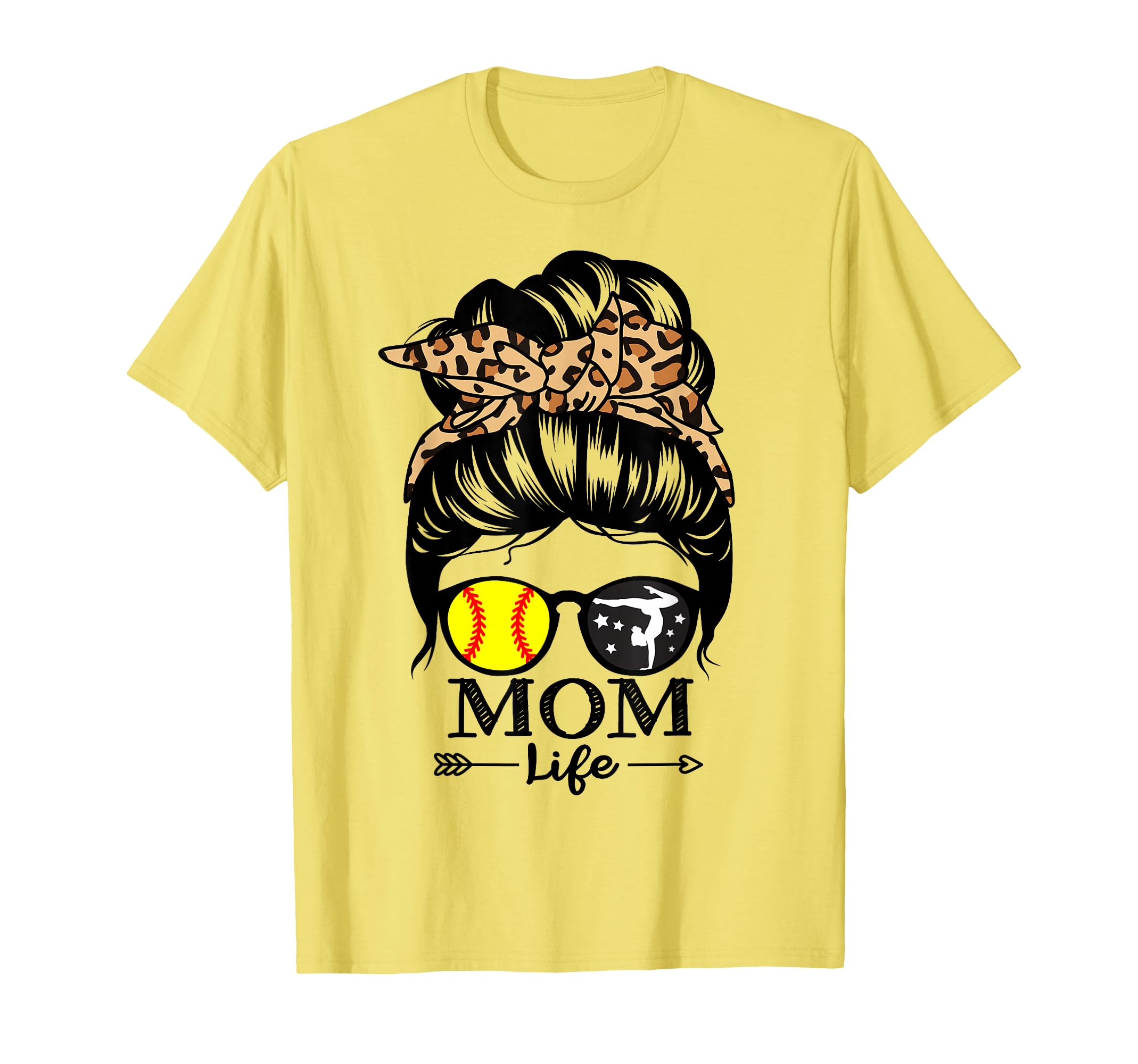 Mom Life Messy Bun Hair Funny T-Shirt - Novelty Apparel for Adults - T-Shirt, Sweatshirt, Hoodie