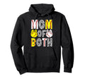 Mom Both Proud Softball Baseball Mom Hoodie - Aesthetic Graphic Unisex - T-Shirt, Sweatshirt, Hoodie