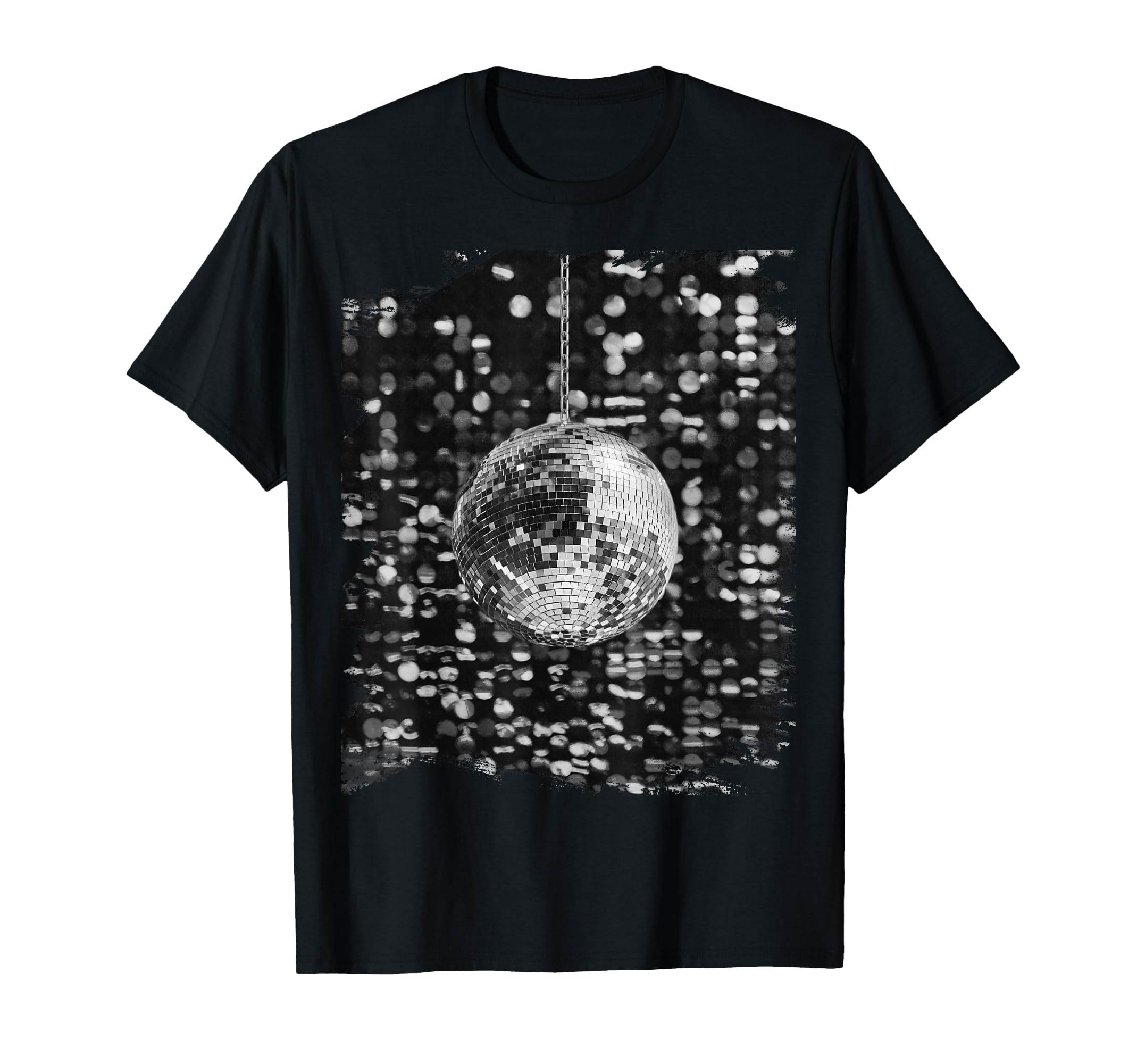 Black And White Disco Ball Club Small T-Shirt - Streetwear Style Unisex - T-Shirt, Sweatshirt, Hoodie