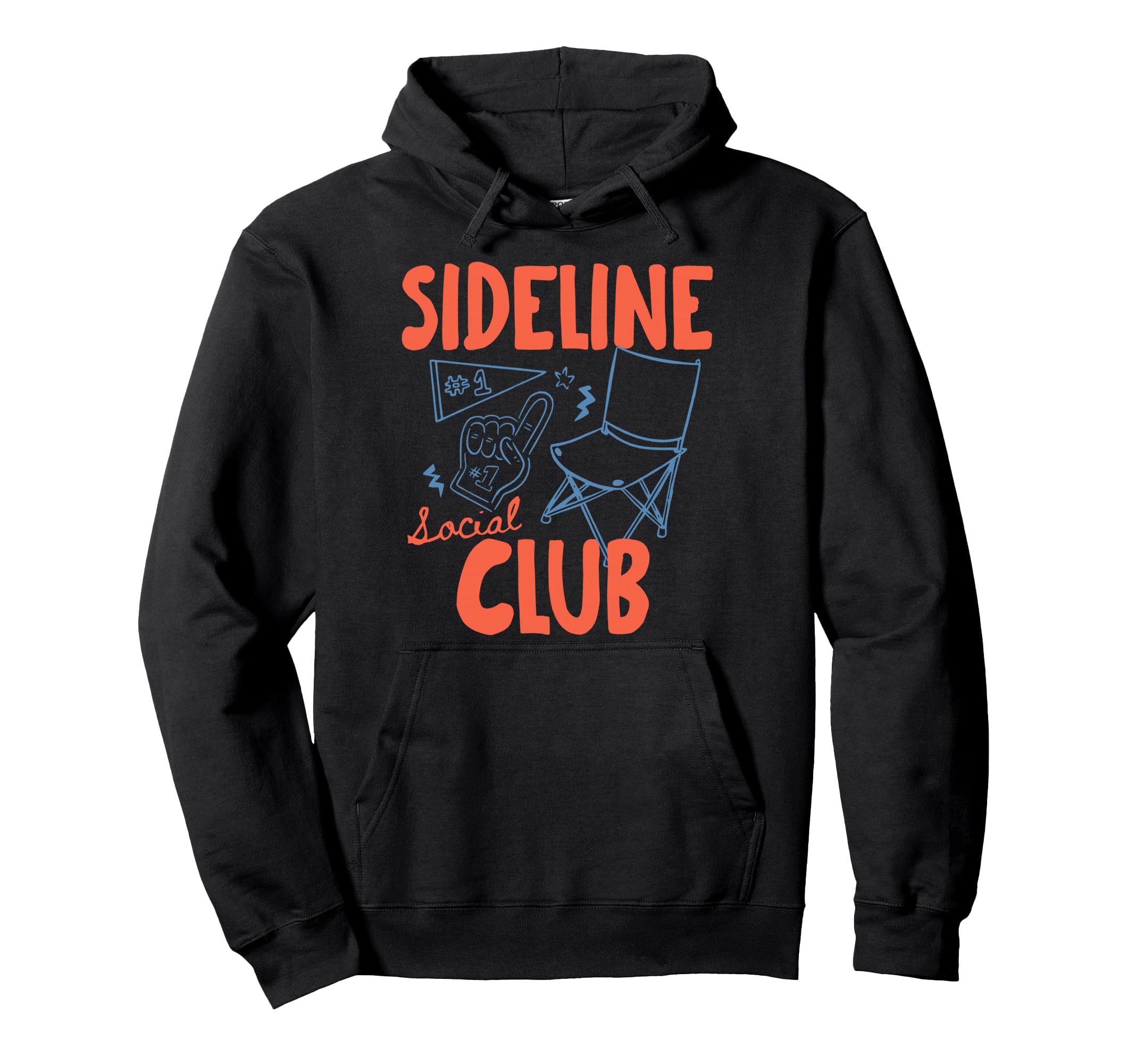 Sideline Social Club Baseball Soccer Hoodie - Novelty Apparel Men Women - T-Shirt, Sweatshirt, Hoodie