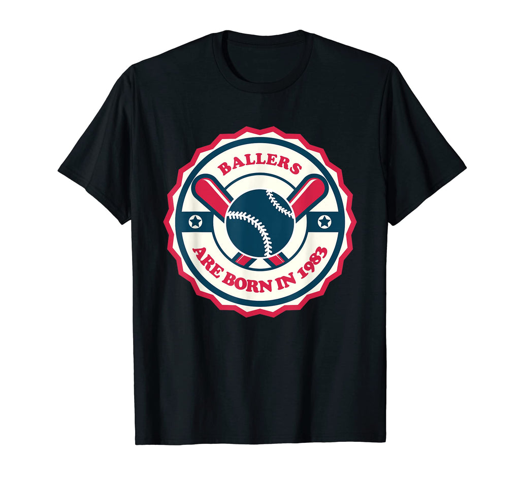 Funny Baseball Birthday Ballers Are Born T-Shirt - Custom Art Print Unisex - T-Shirt, Sweatshirt, Hoodie