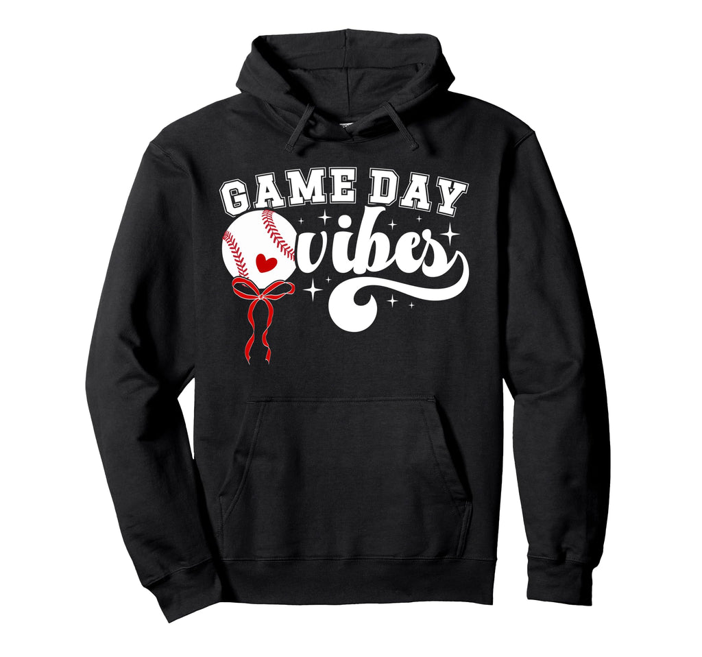Game Day Vibes Baseball Game Day Baseball Hoodie - Unique Graphic Unisex - T-Shirt, Sweatshirt, Hoodie