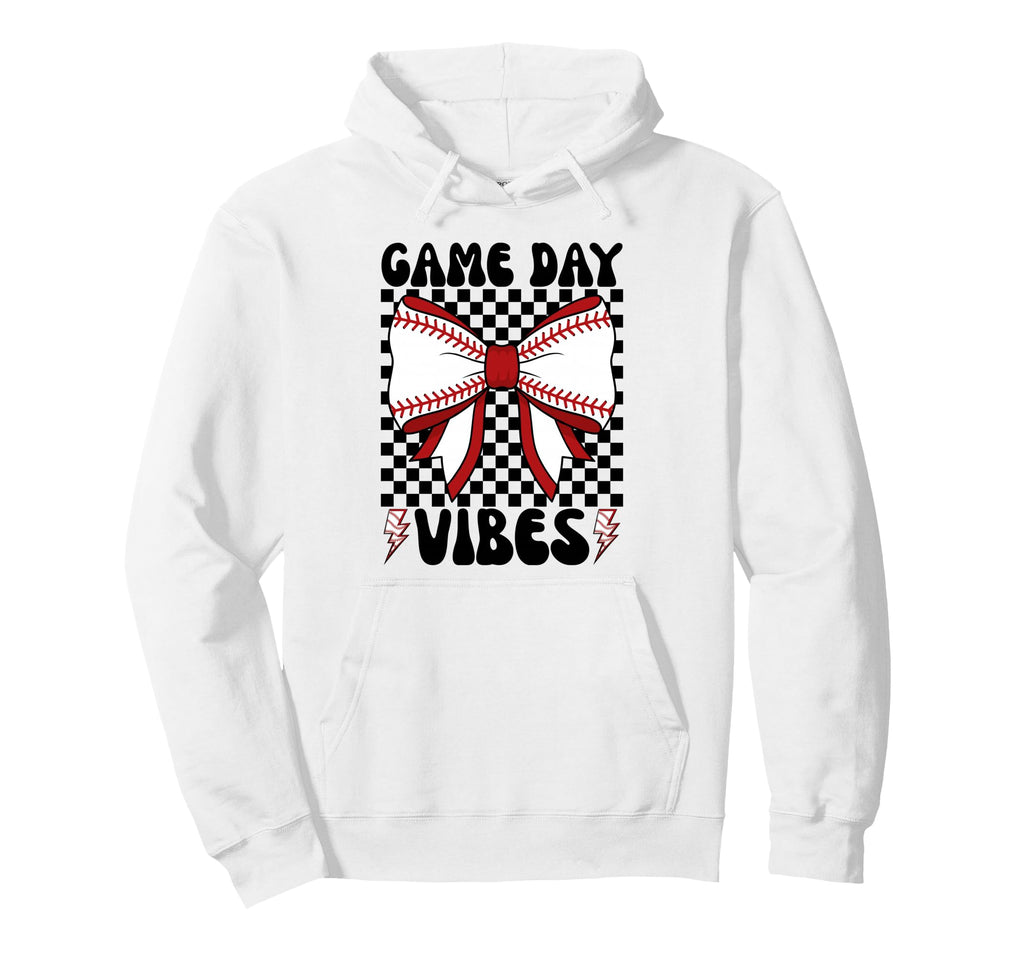 Game Day Vibes Coquette Bow Hoodie - Fun Novelty Design for Adults - T-Shirt, Sweatshirt, Hoodie
