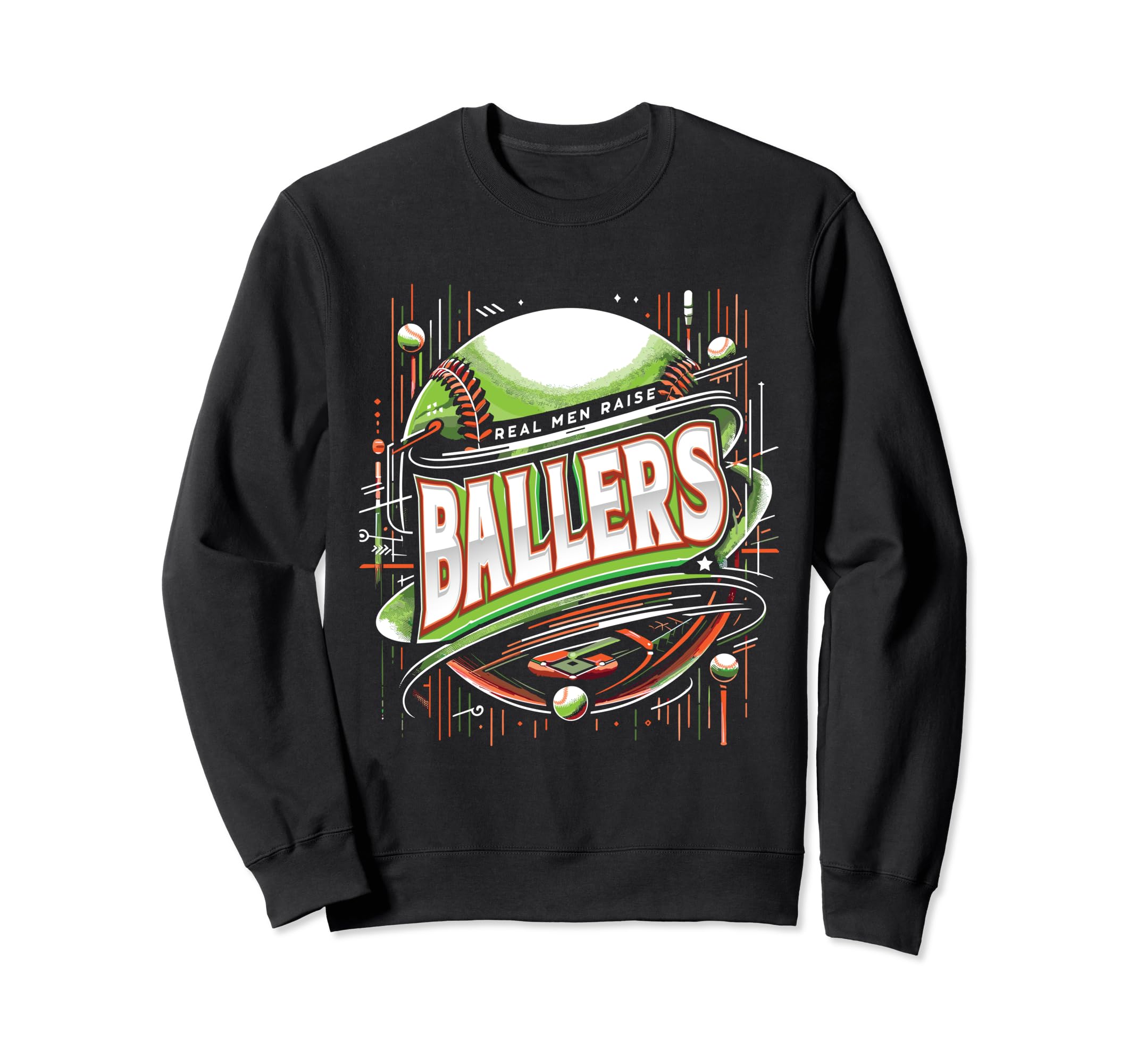 Baseball Fathers Day Baseball Dad Sweatshirt - Unique Graphic Men Women - T-Shirt, Sweatshirt, Hoodie