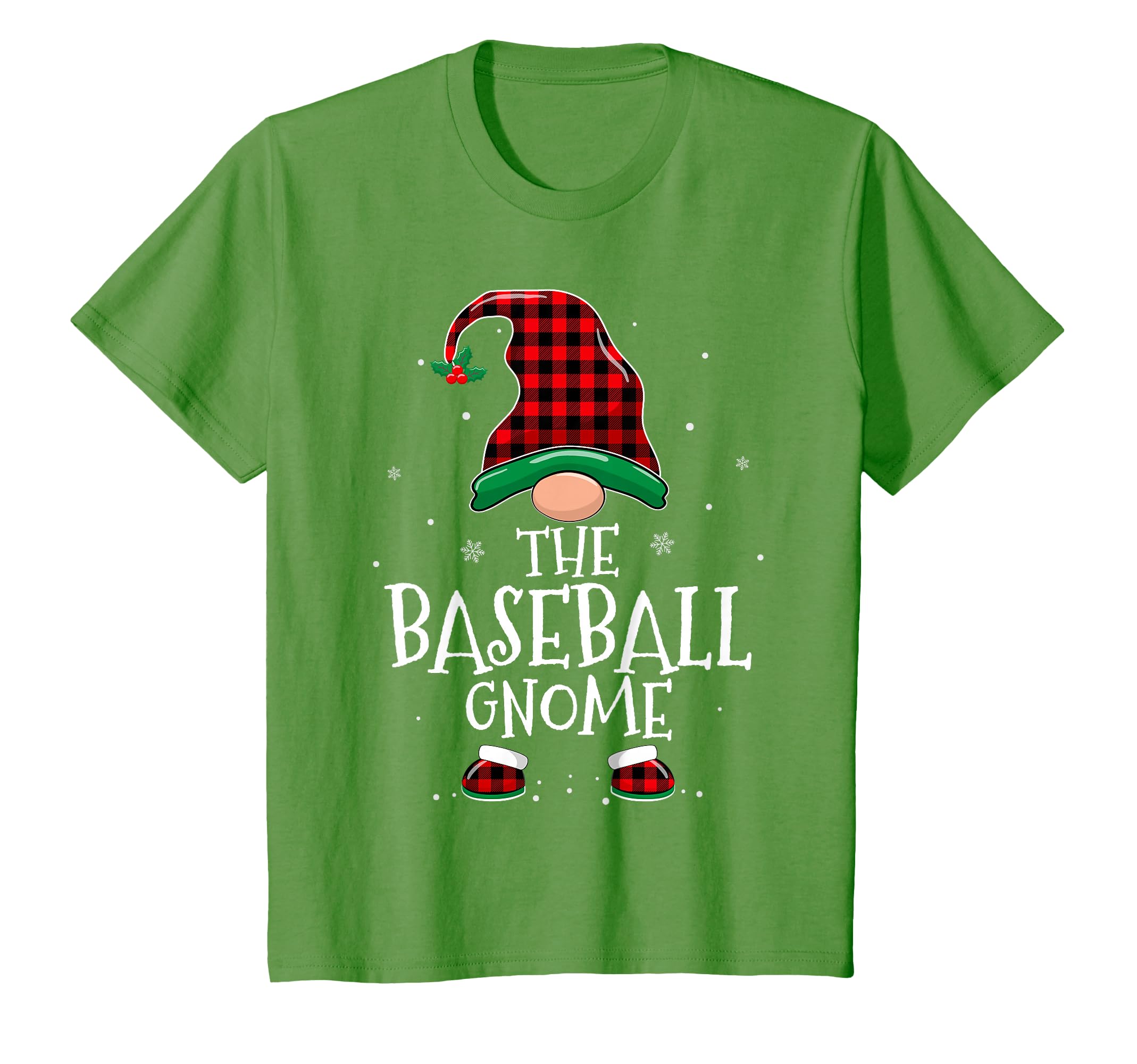 Baseball Gnome Family Matching Plaid T-Shirt - Minimalist Print Unisex - T-Shirt, Sweatshirt, Hoodie
